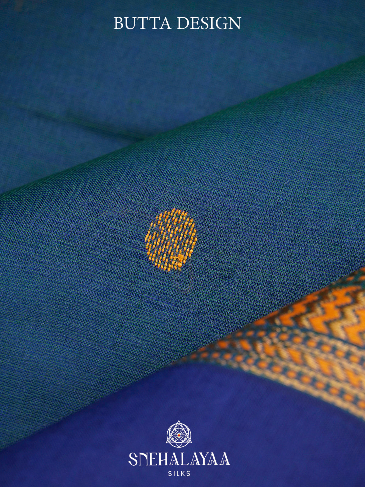 Peacock Blue Kanchi Silk Cotton Saree
