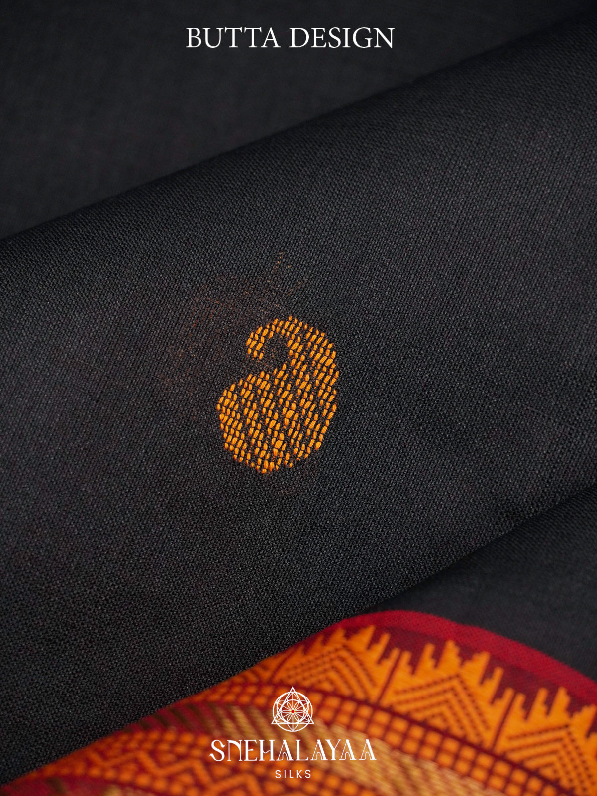 Black Kanchi Silk Cotton Saree