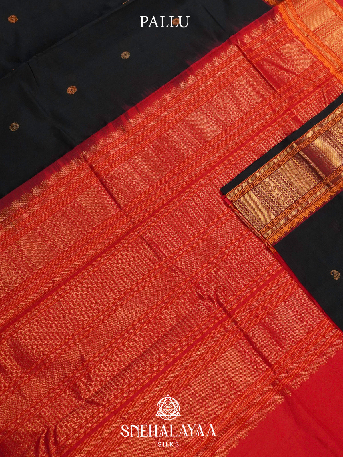 Black Kanchi Silk Cotton Saree