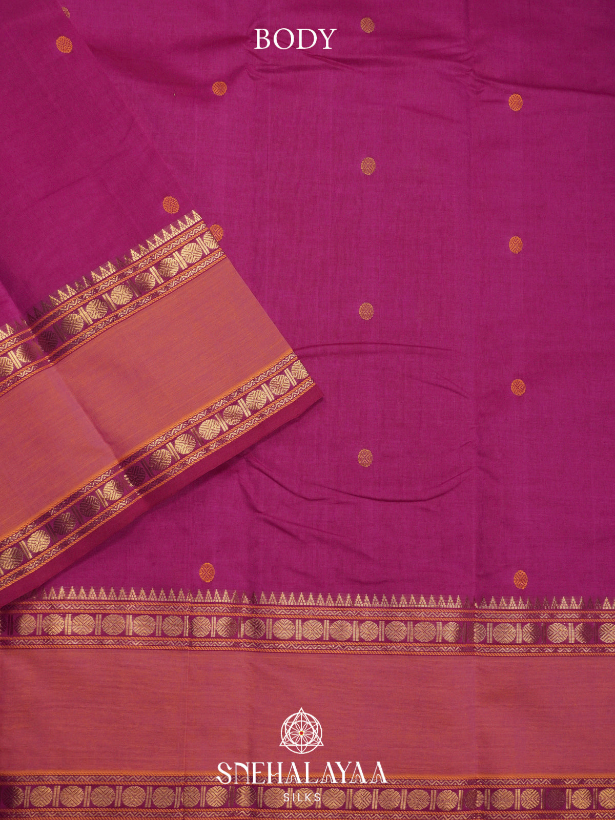 Magenta Kanchi Silk Cotton Saree