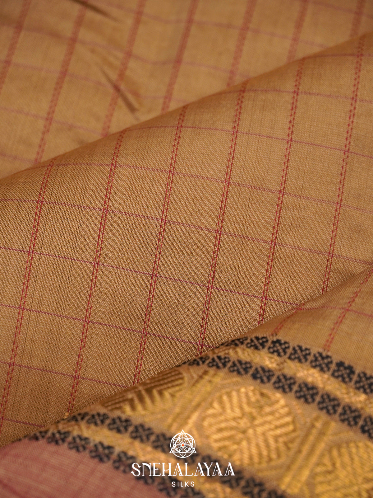 Wheat Beige Kanchi Silk Cotton Saree