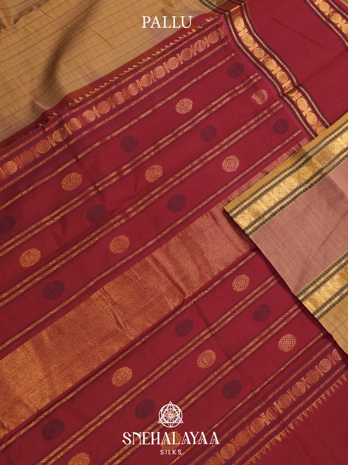 Wheat Beige Kanchi Silk Cotton Saree