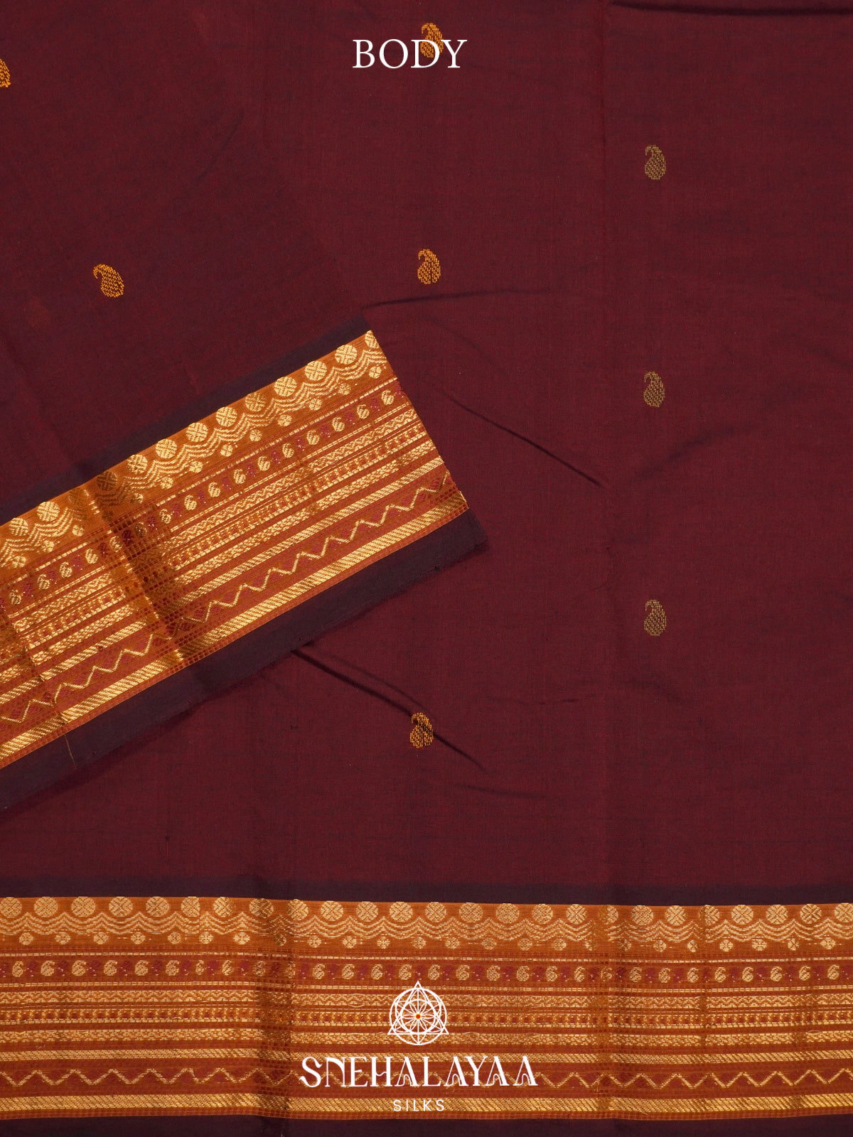 Burgundy Kanchi Silk Cotton Saree