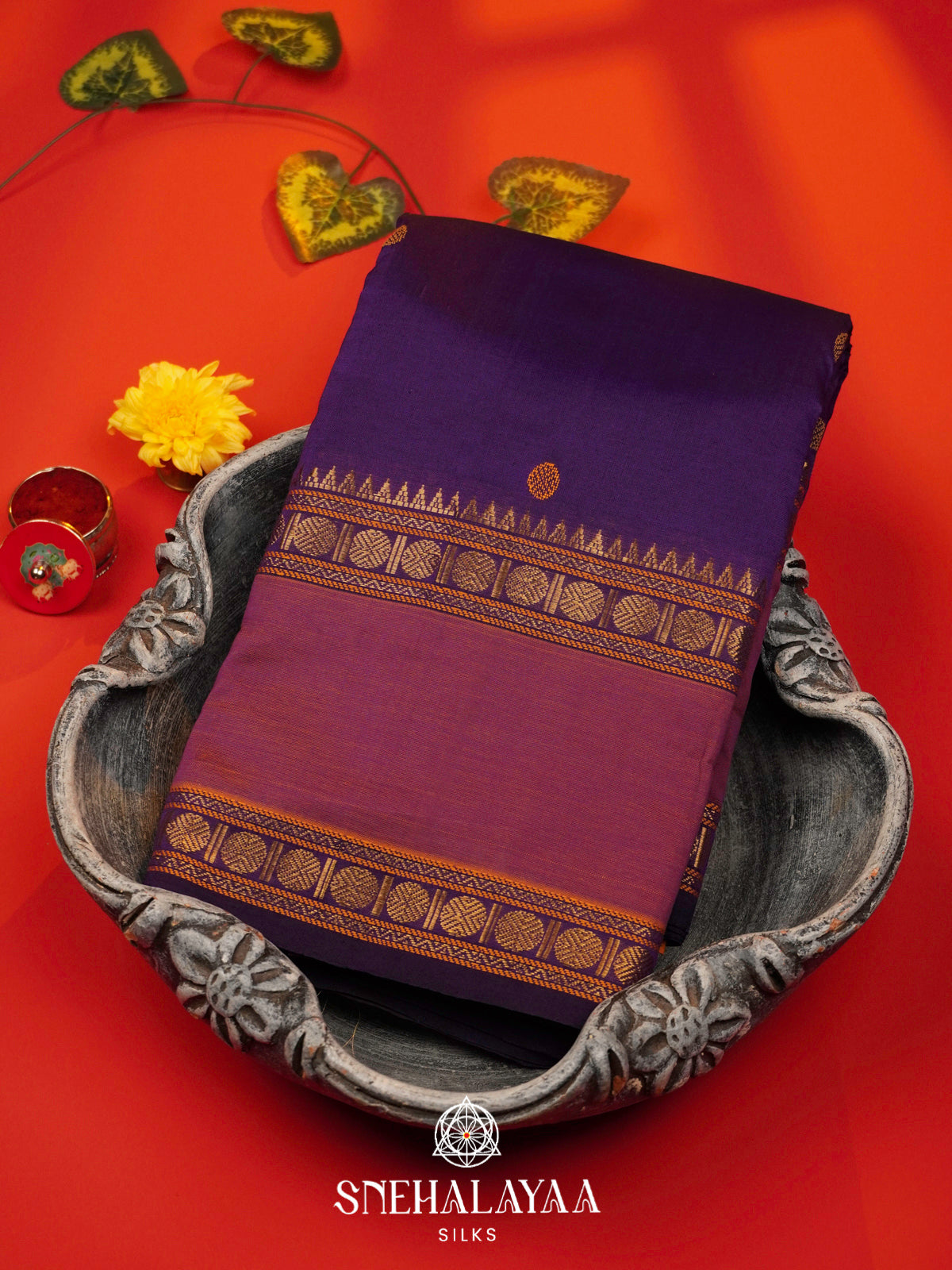Royal Purple Kanchi Silk Cotton Saree