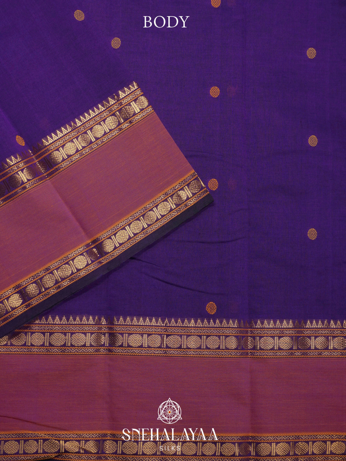 Royal Purple Kanchi Silk Cotton Saree