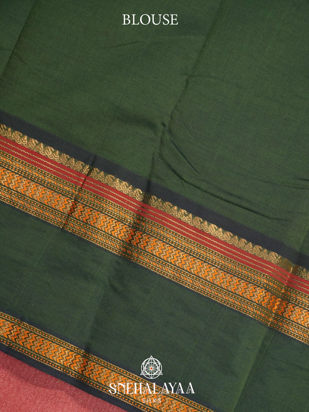 Forest Green Kanchi Silk Cotton Saree