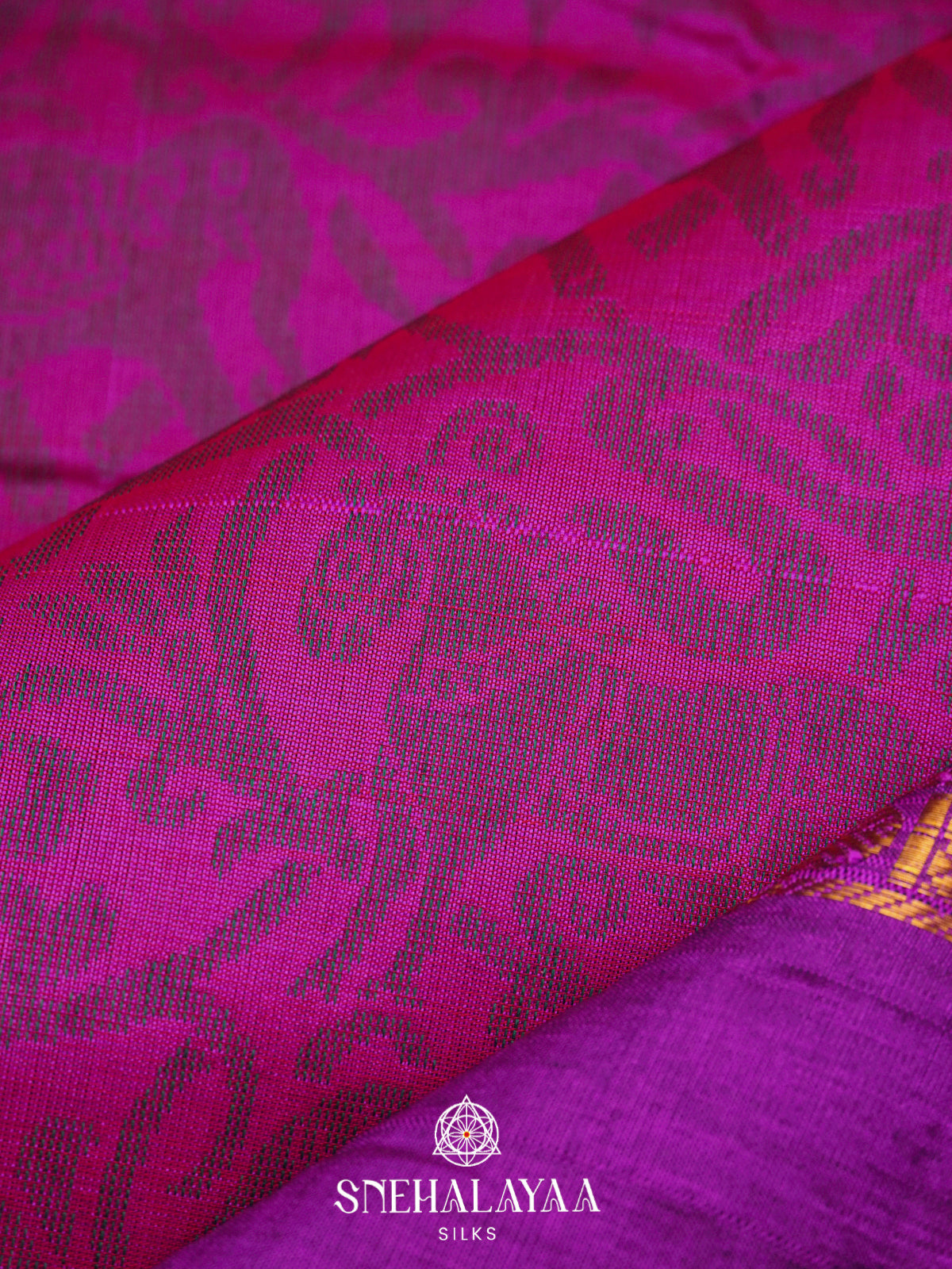 Magenta Kanchi Silk Cotton Saree