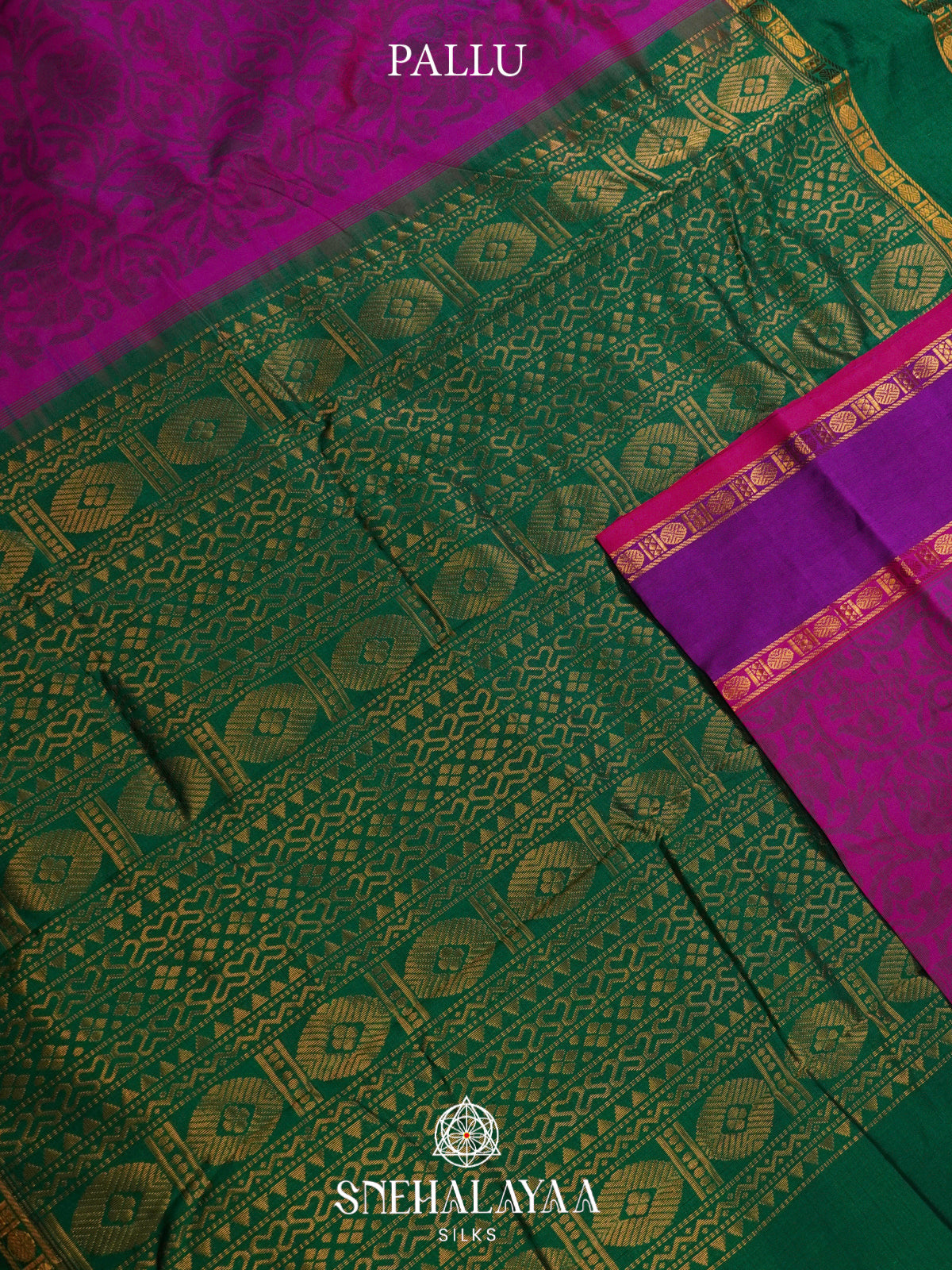 Magenta Kanchi Silk Cotton Saree