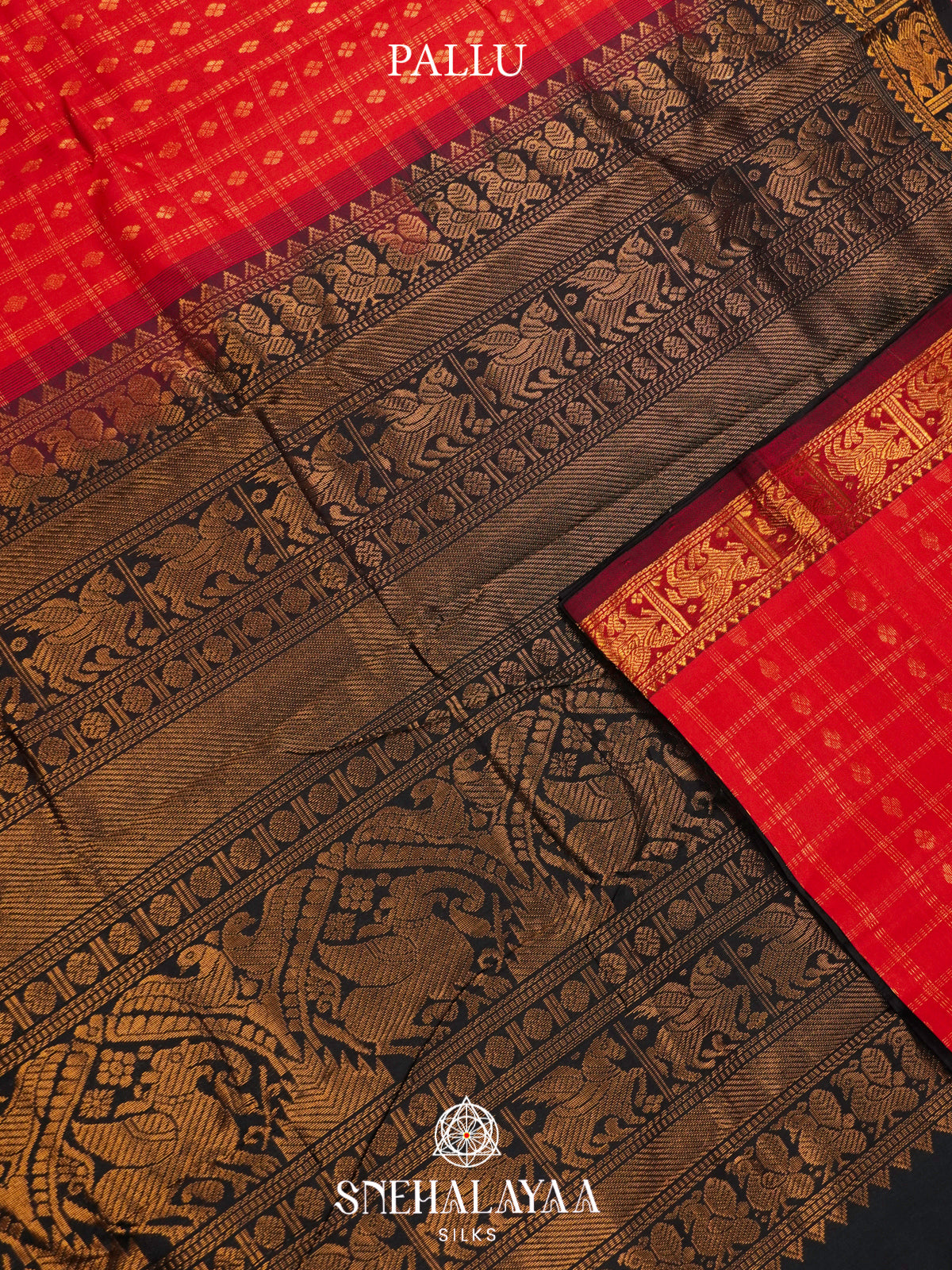 Red Kanchi Silk Cotton Saree
