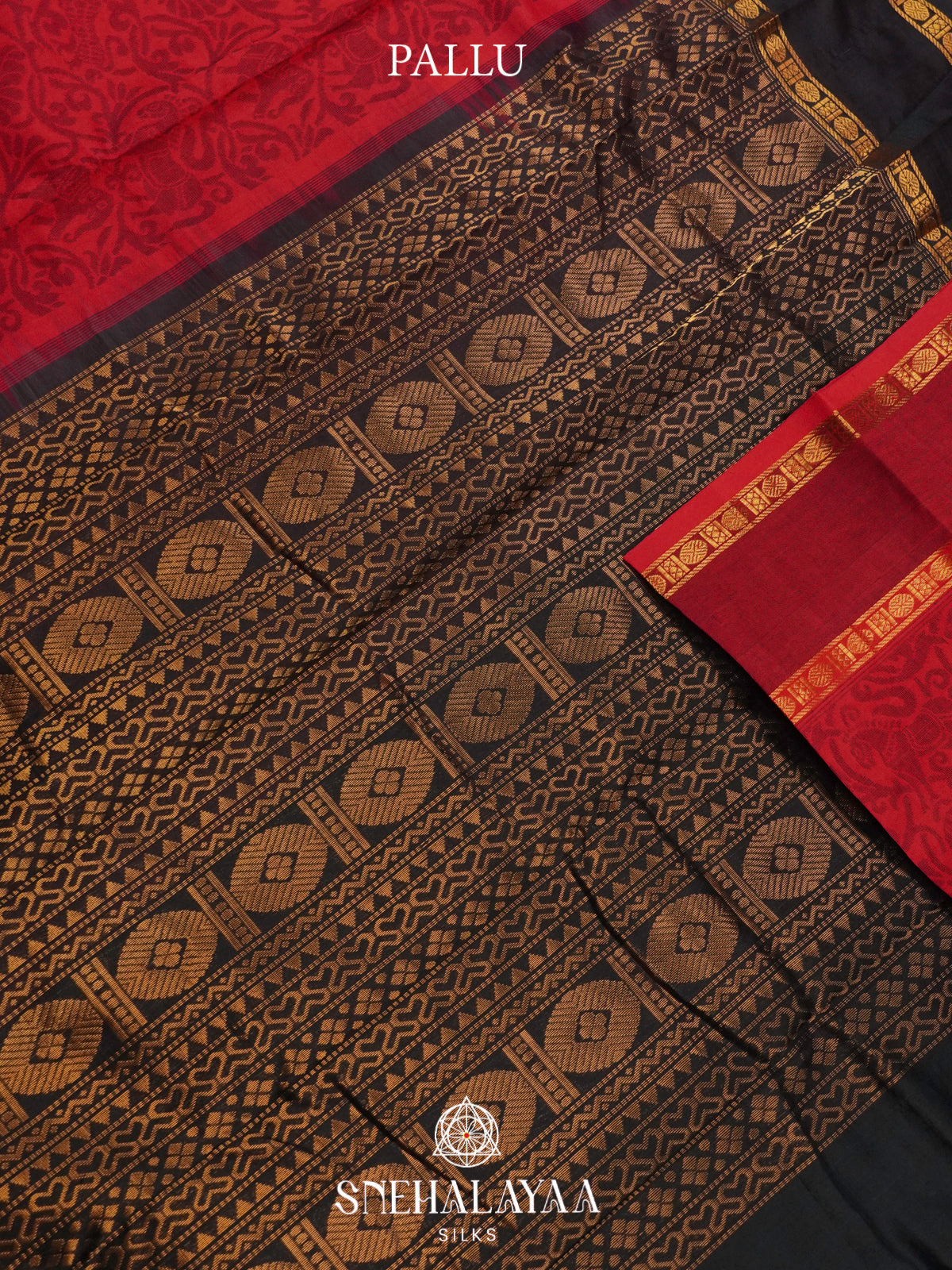 Sindoor Red Kanchi Silk Cotton Saree
