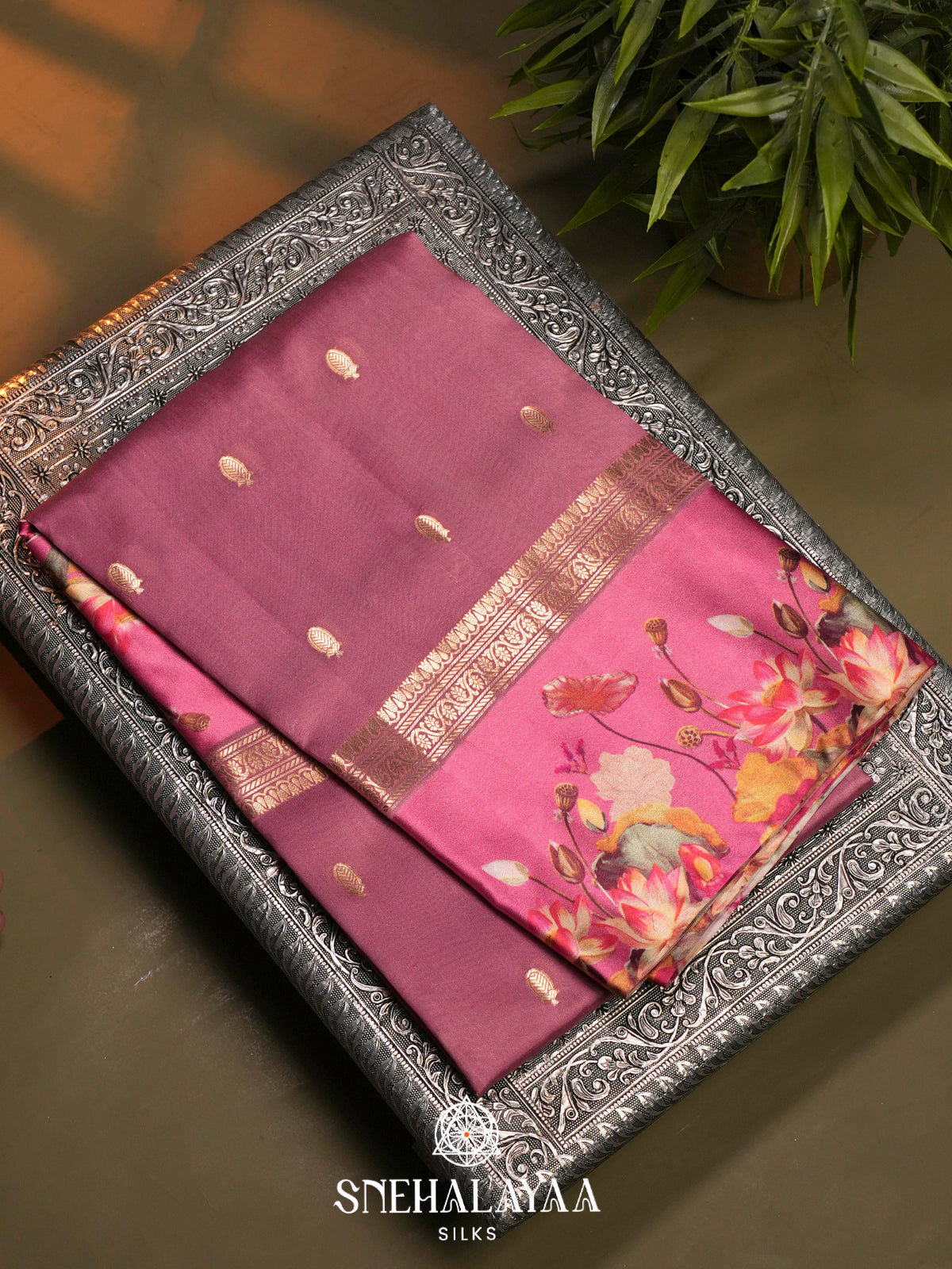Meganta Raw Silk Saree
