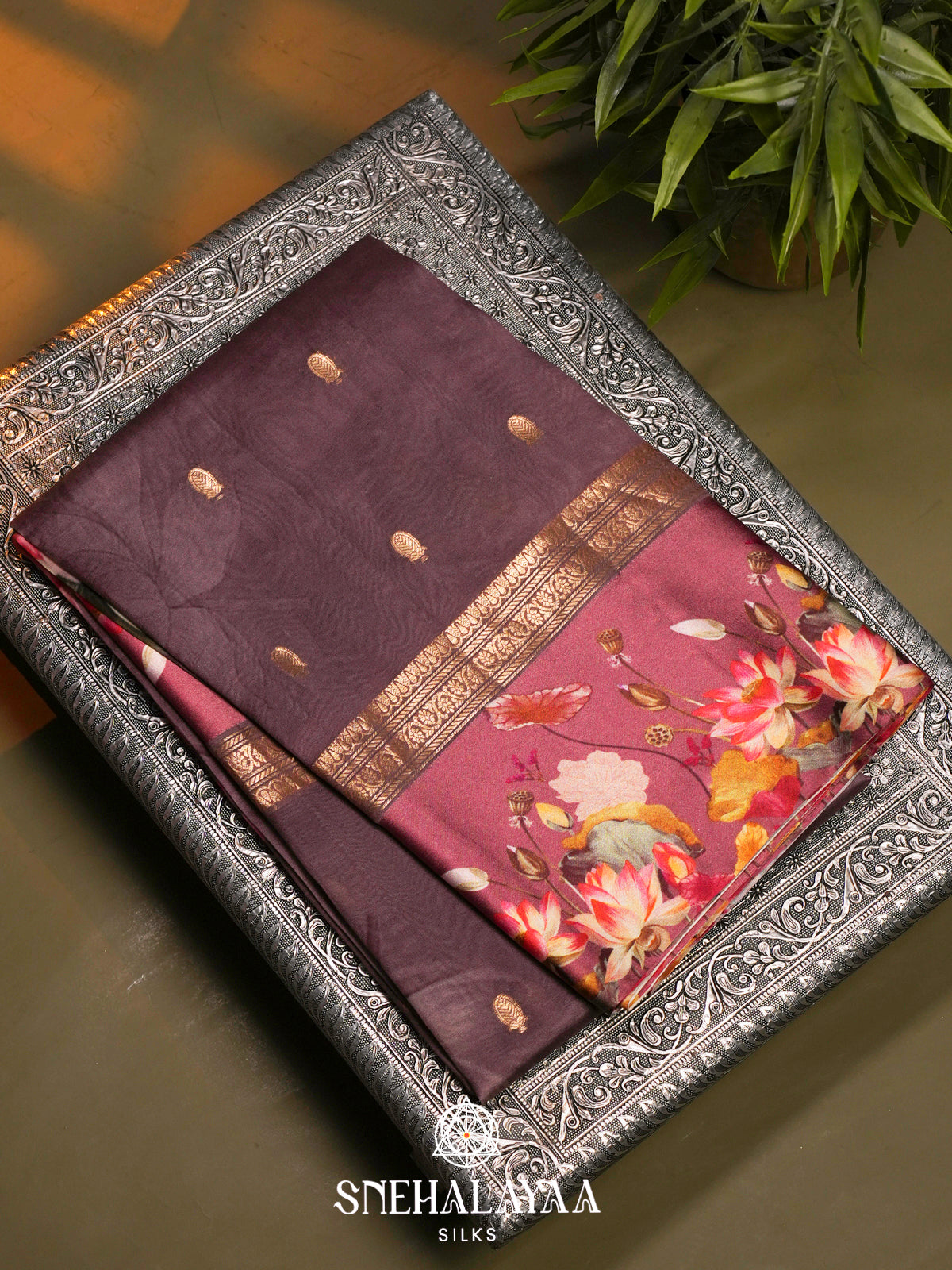 Meganta Raw Silk Saree