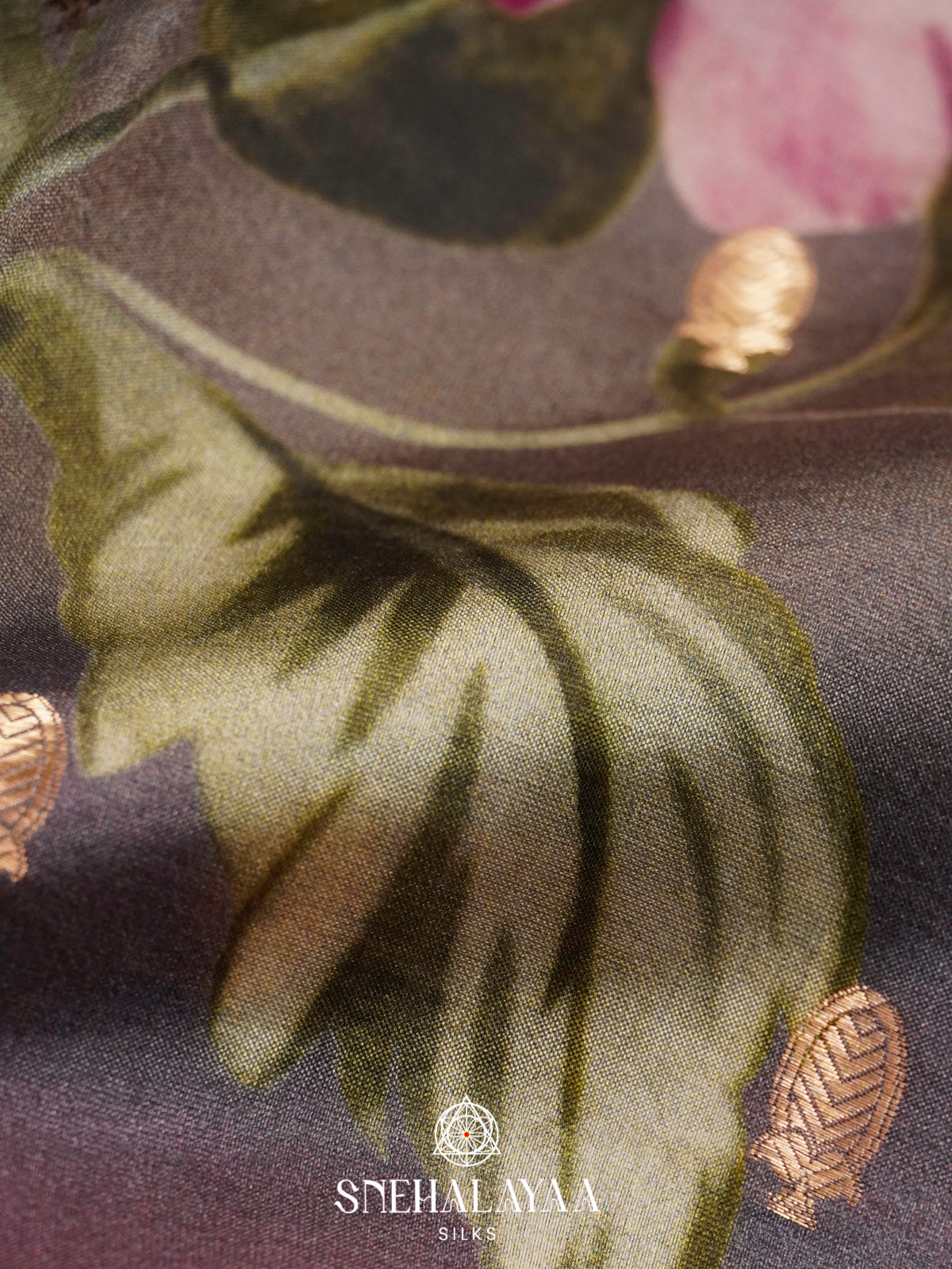 Black Raw Silk Saree