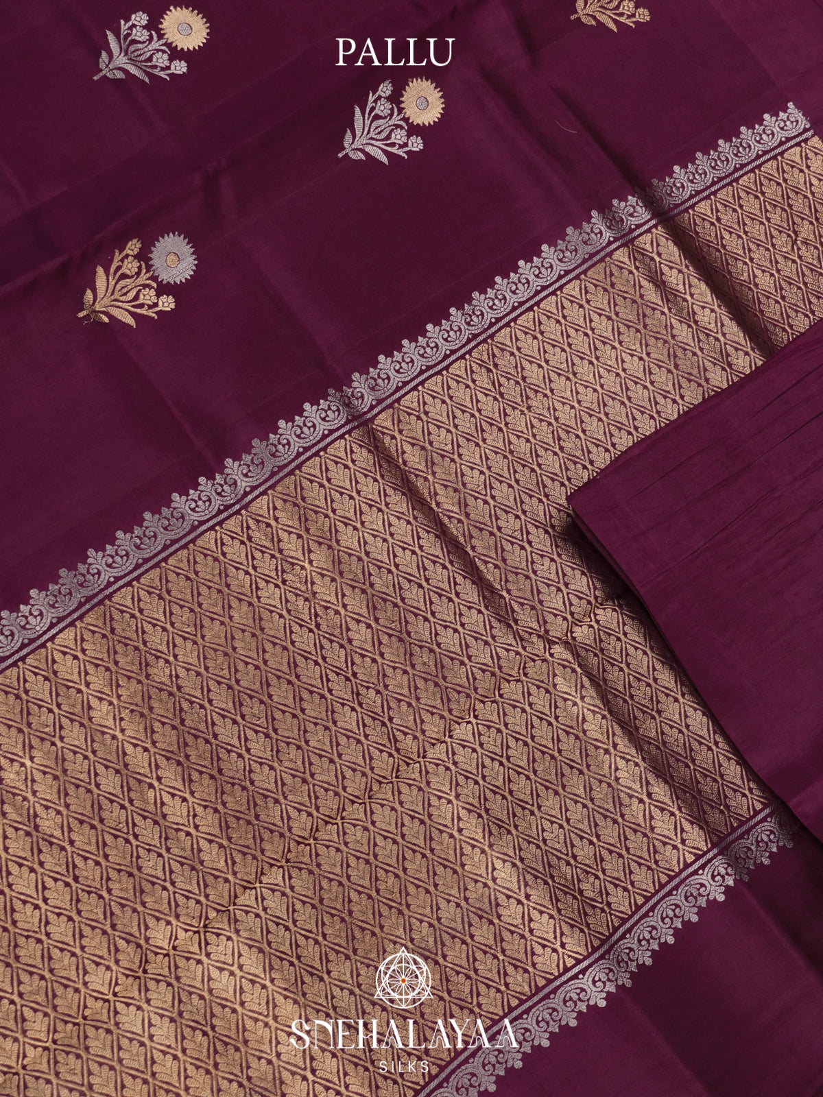 Wine Red Raw Silk Saree
