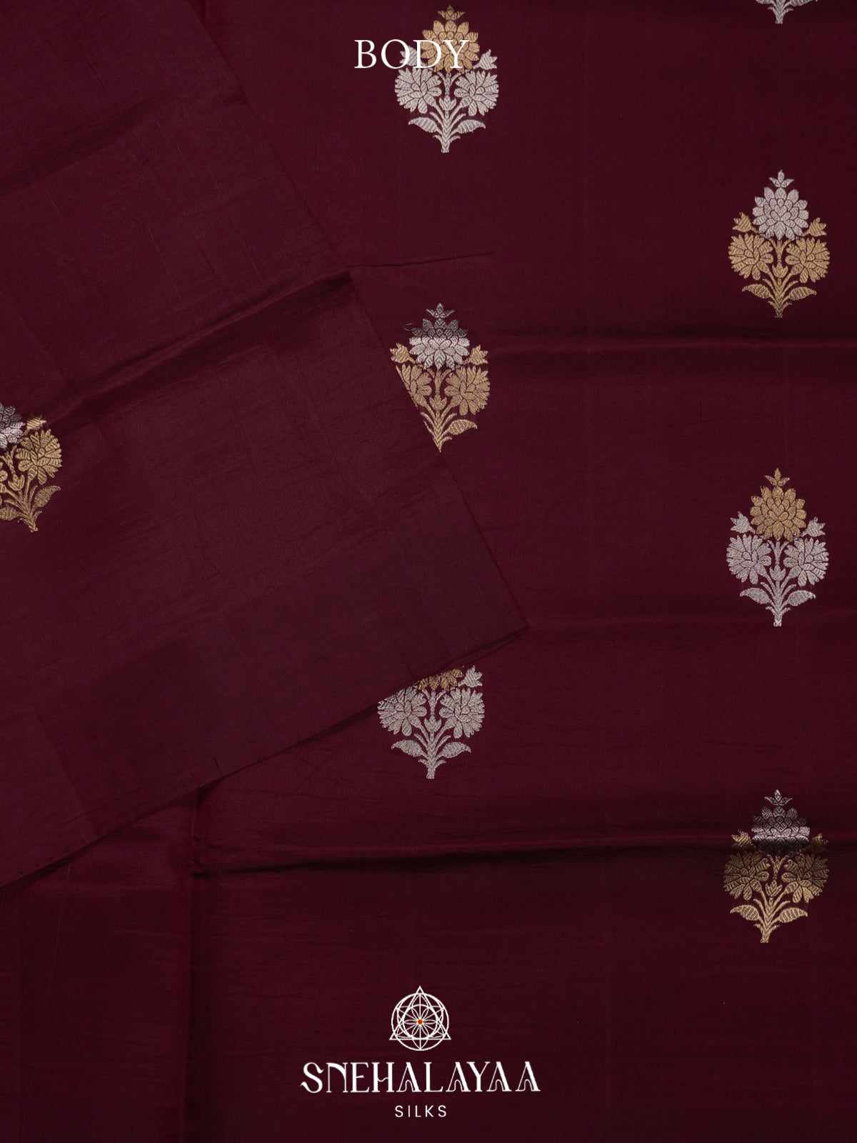 Maroon Raw Silk Saree