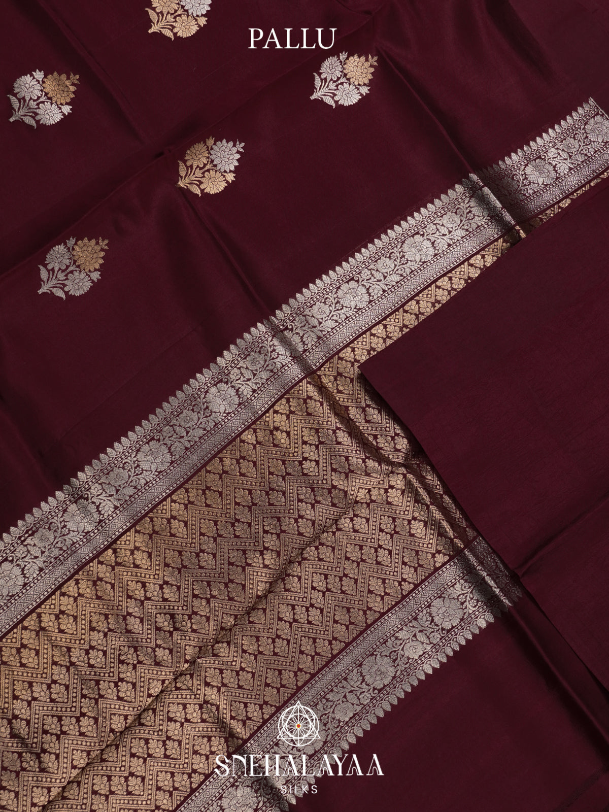 Maroon Raw Silk Saree