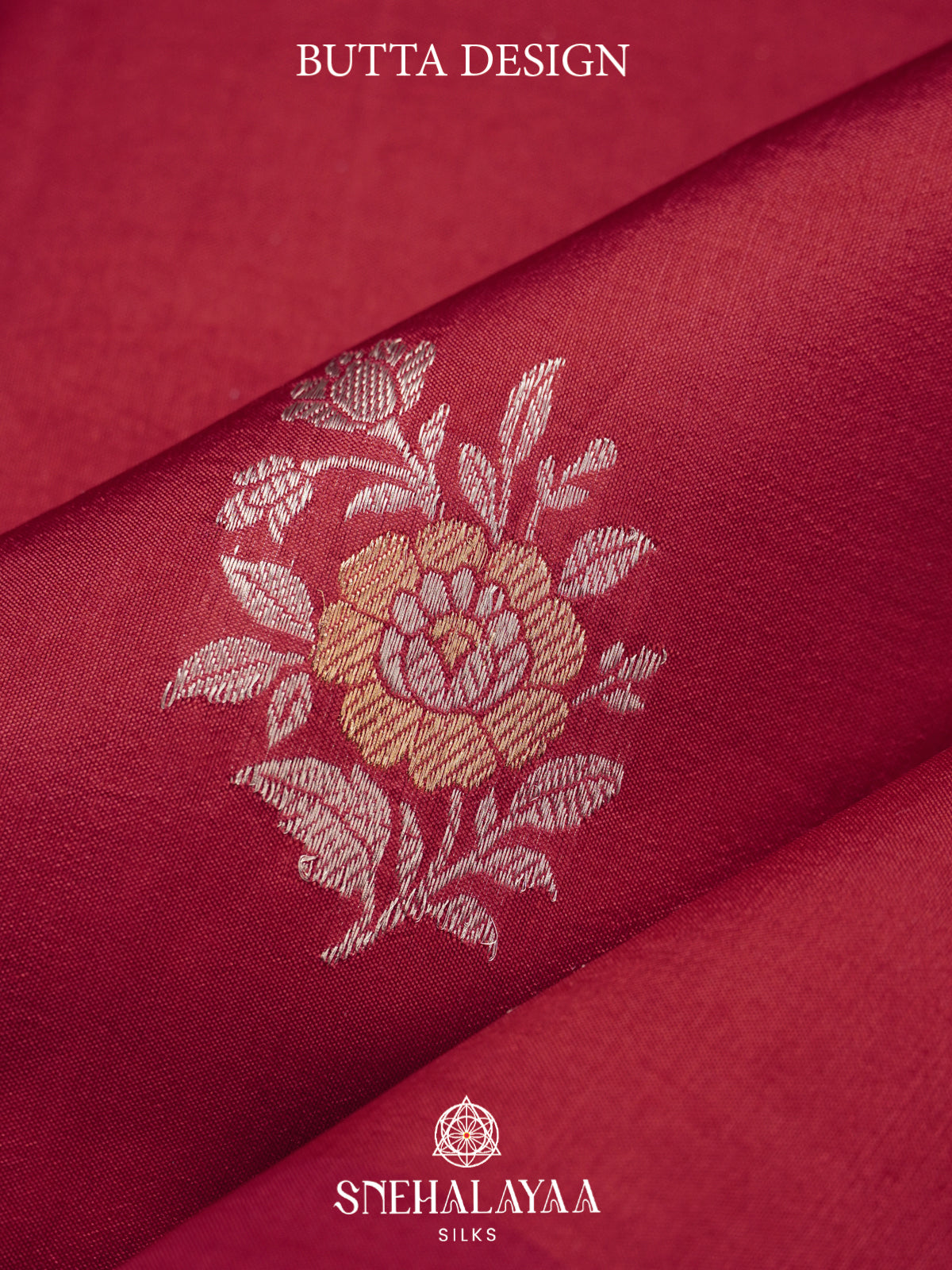 Ruby Red Raw Silk Saree