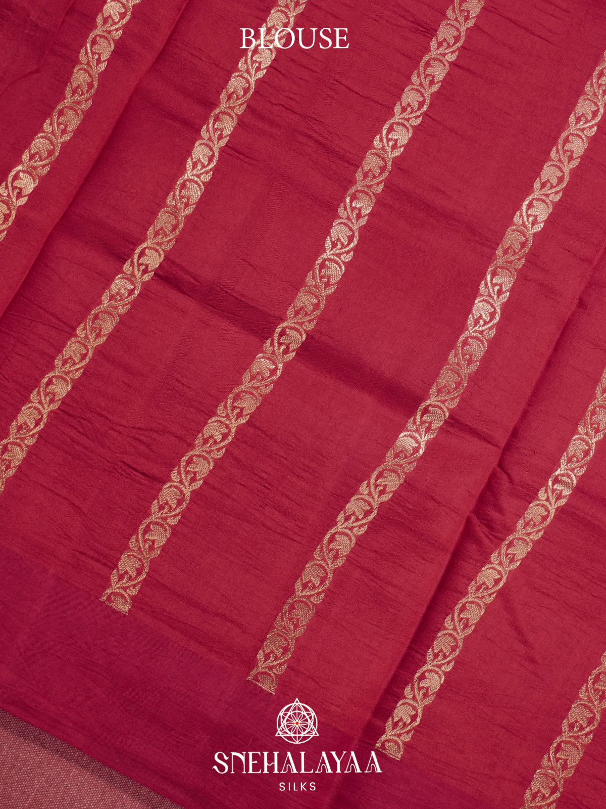 Ruby Red Raw Silk Saree