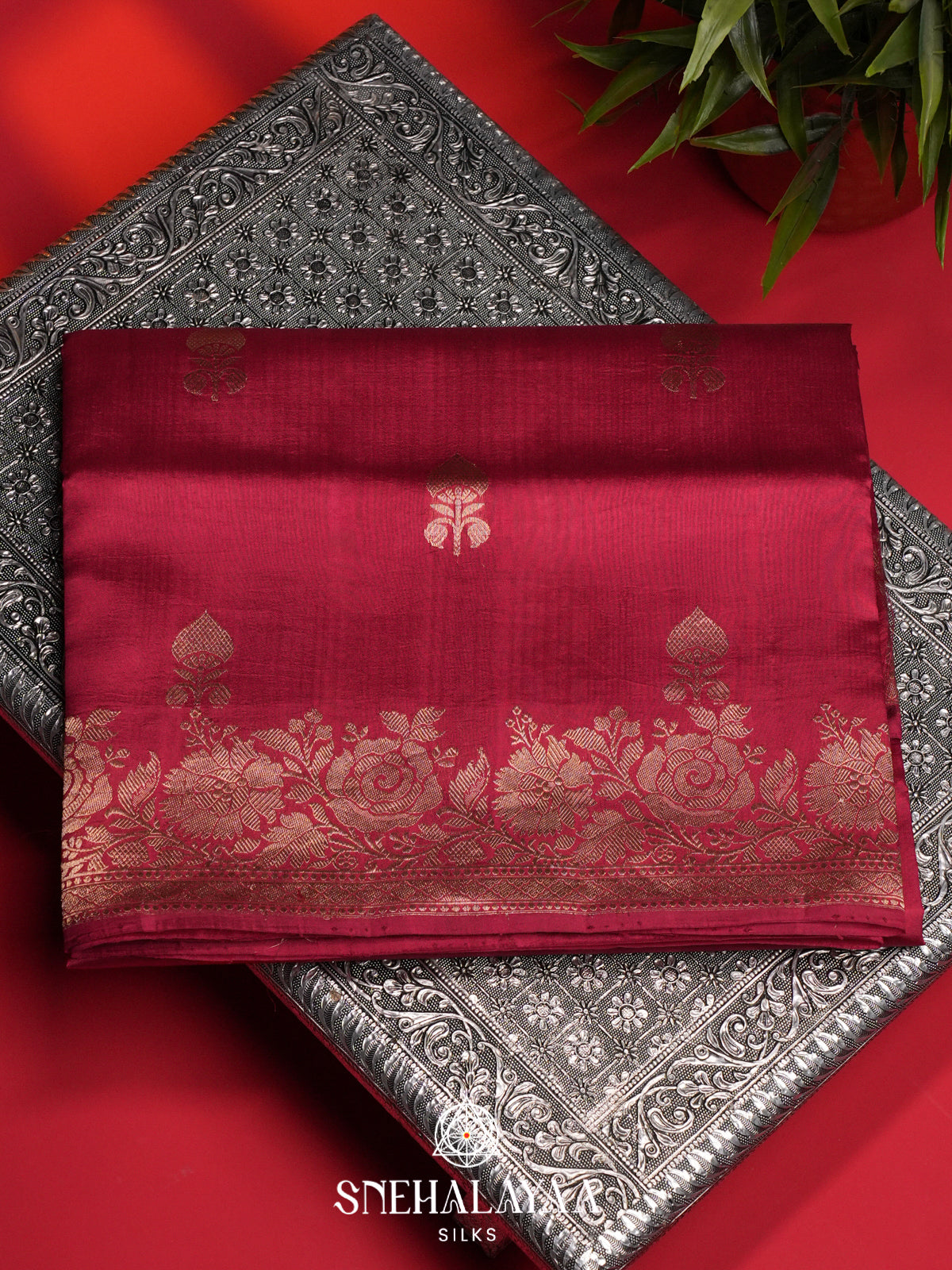 Red Raw Silk Saree