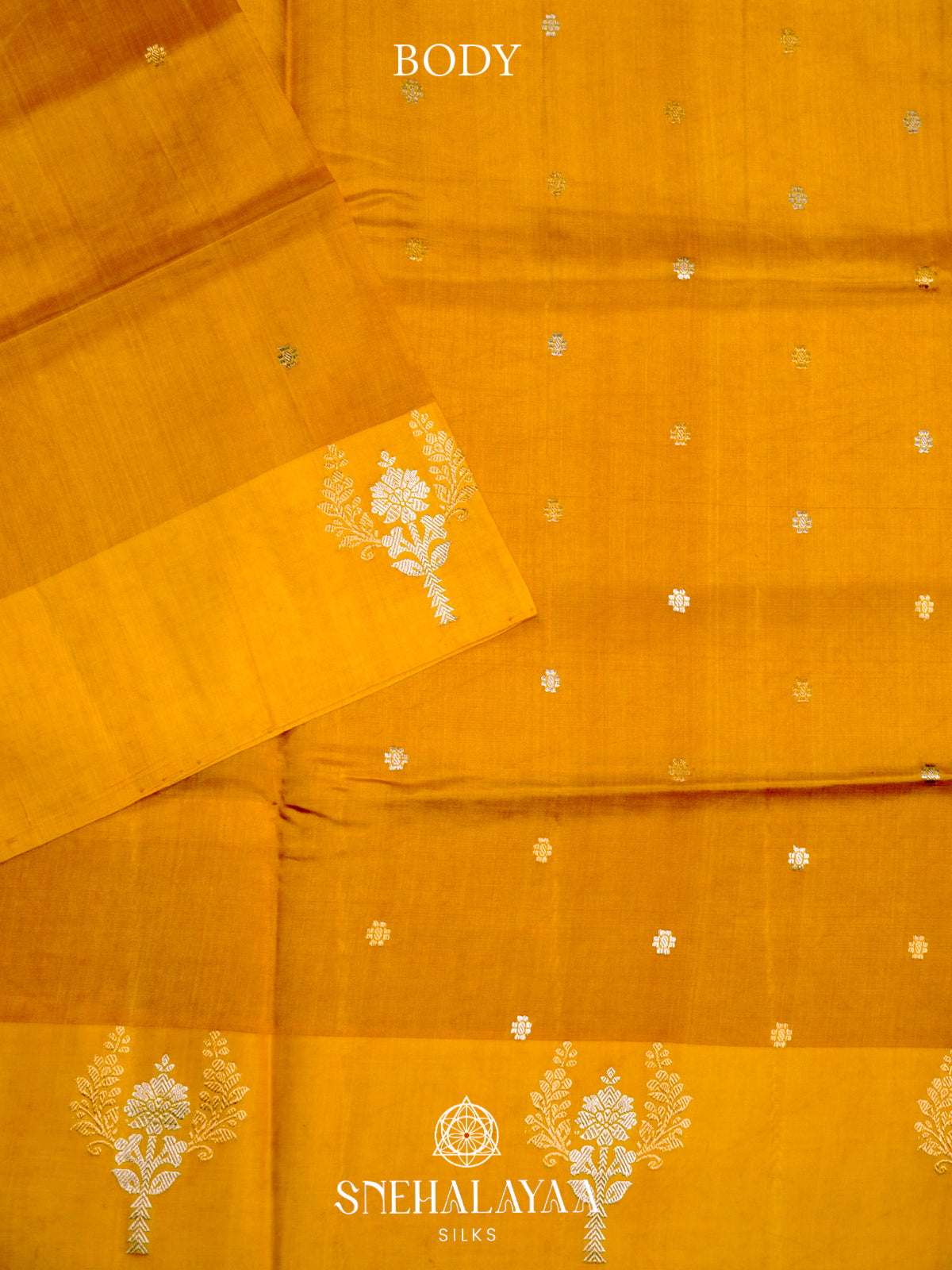 Mango Yellow Raw Silk Saree