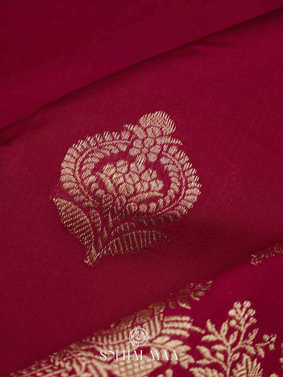 Maroon Raw Silk Saree