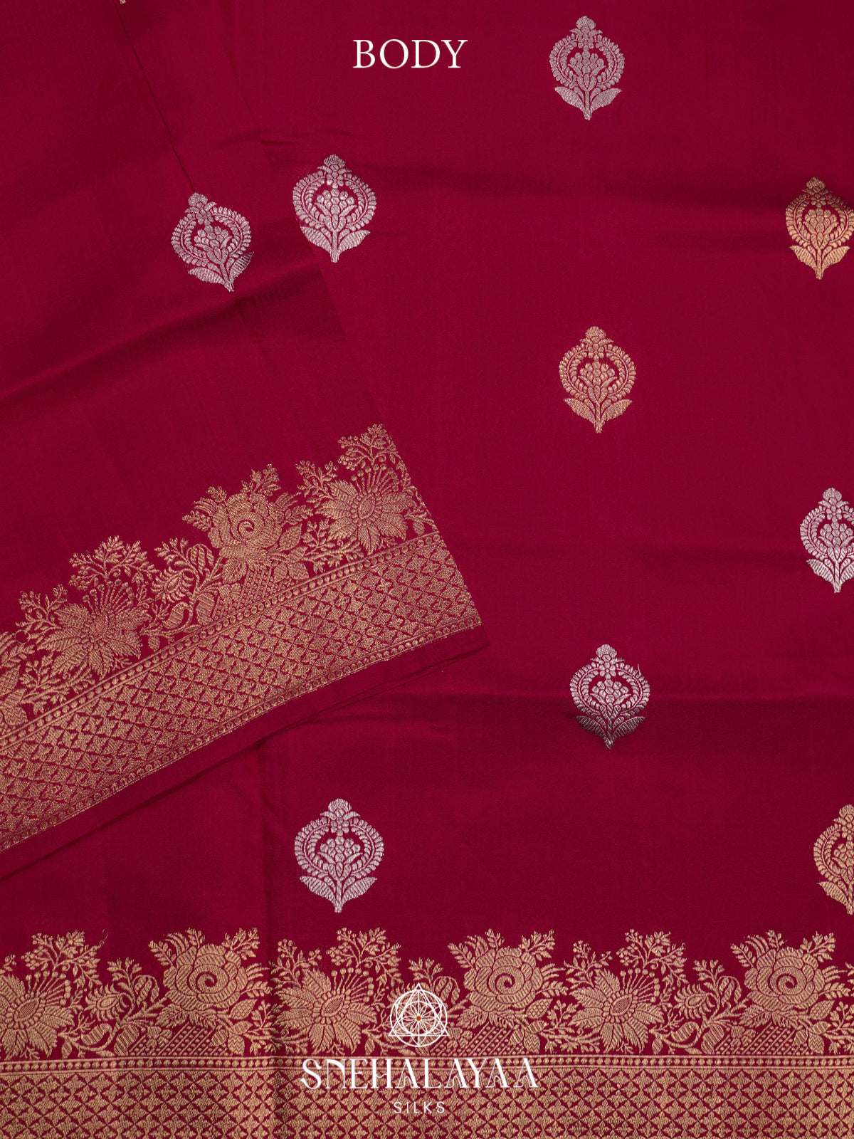 Maroon Raw Silk Saree