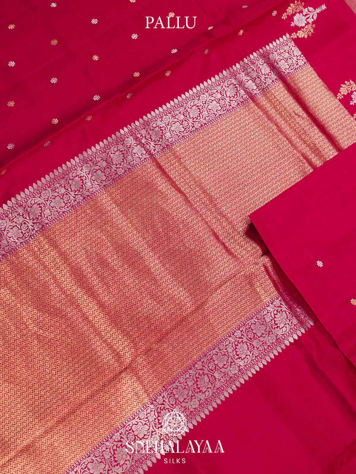 Pink Raw Silk Saree