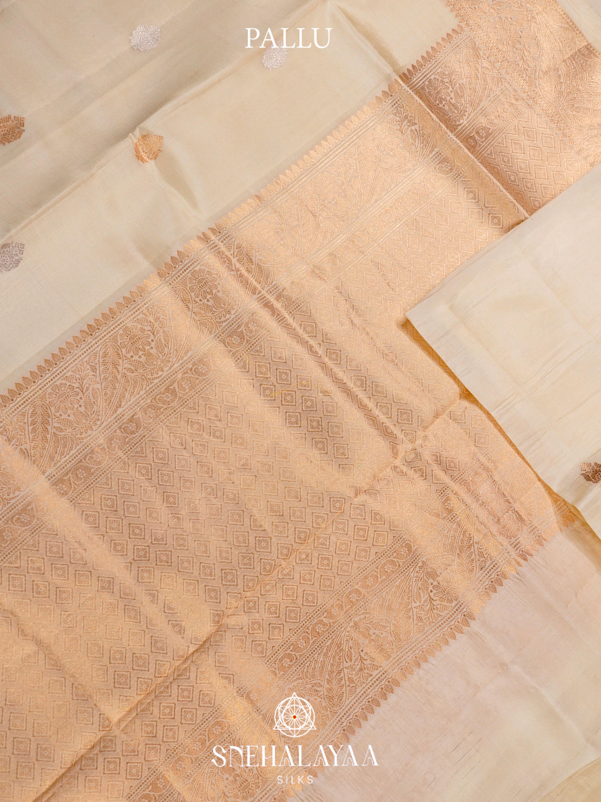 Cream Raw Silk Saree