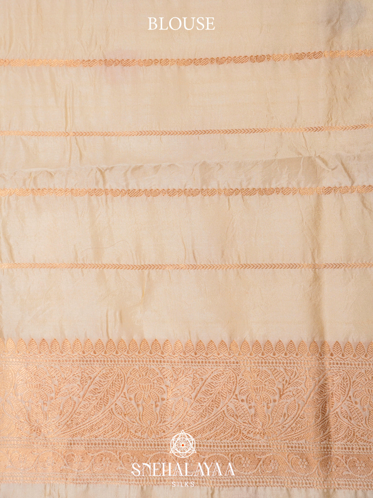 Cream Raw Silk Saree