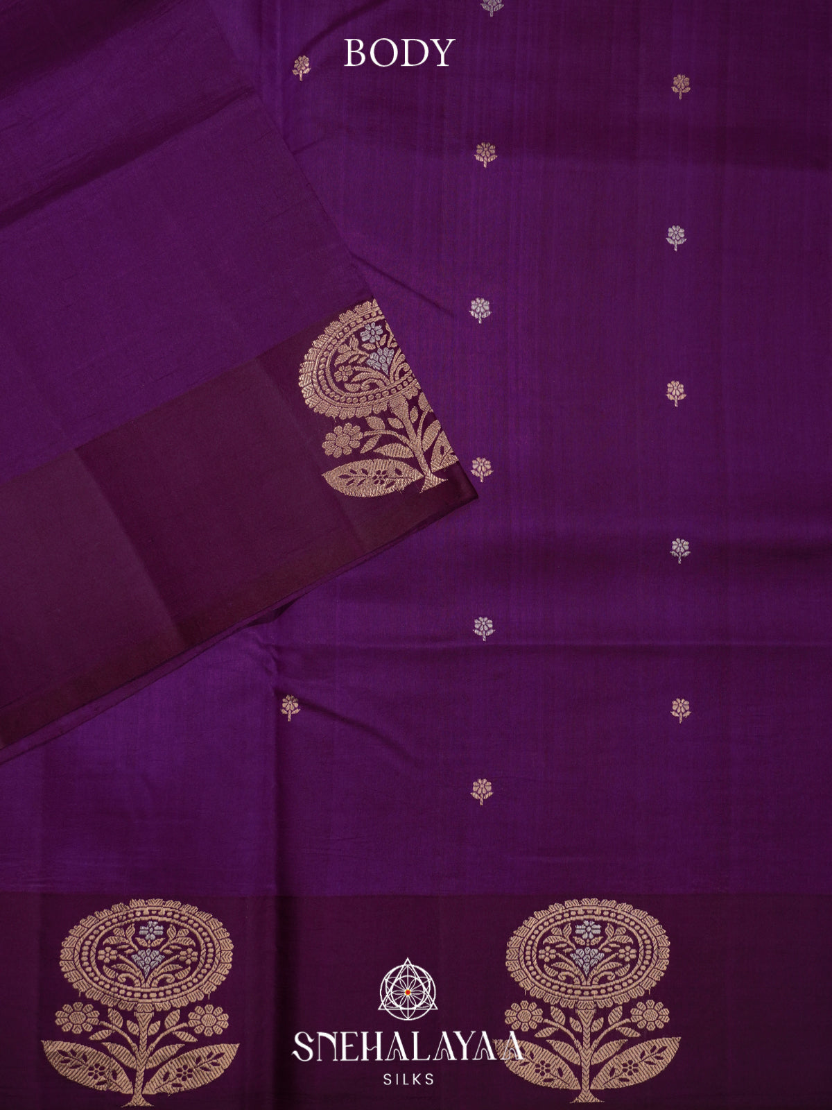 Purple Raw Silk Saree