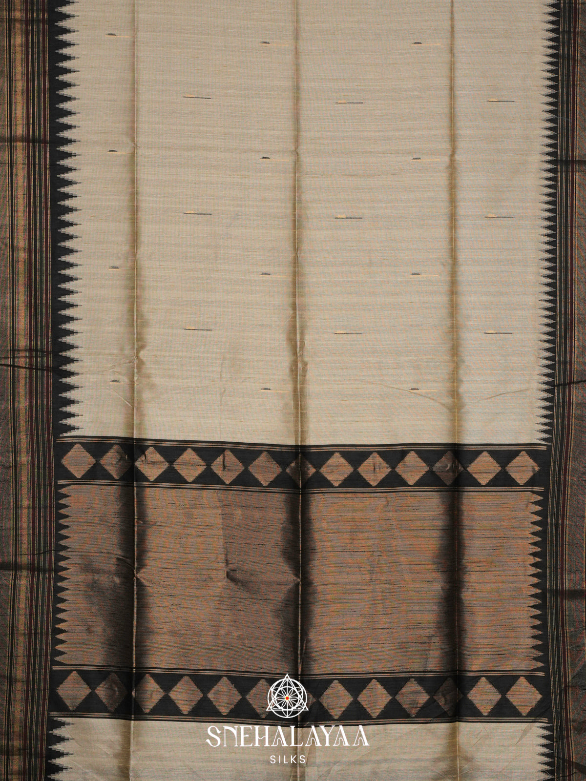 Ivory White Matka Tussar Saree