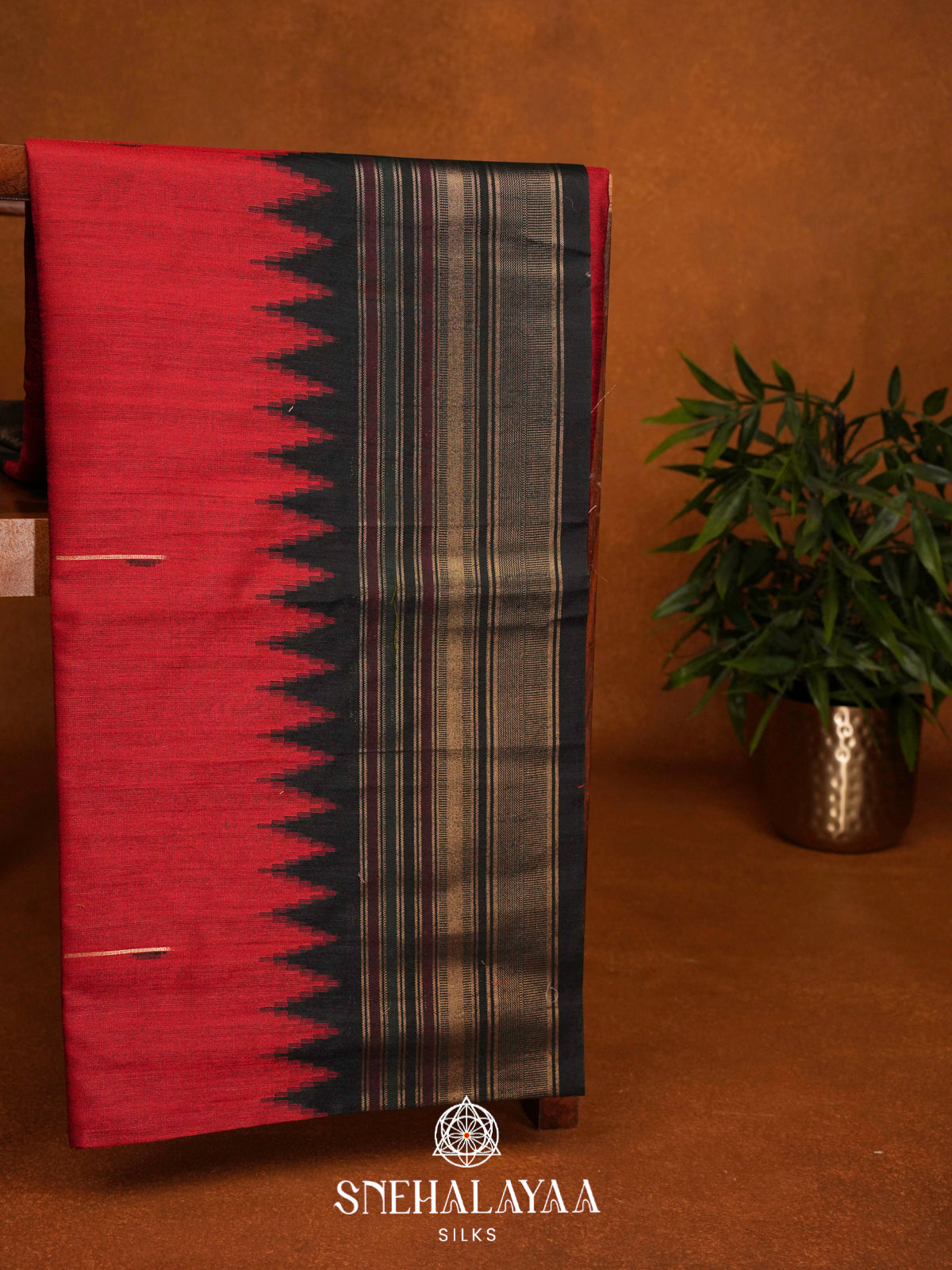 Ruby Red Matka Tussar Saree