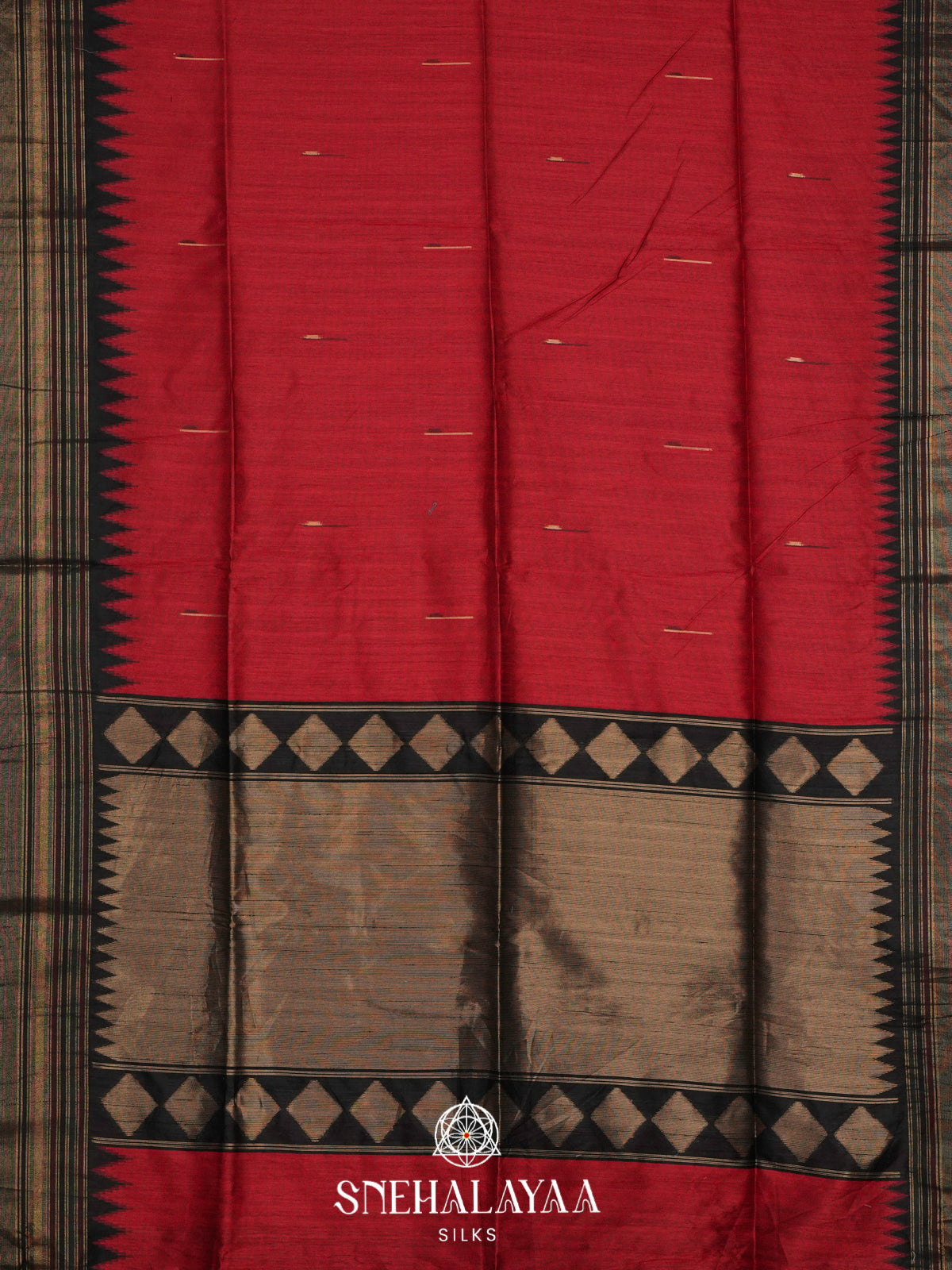 Ruby Red Matka Tussar Saree