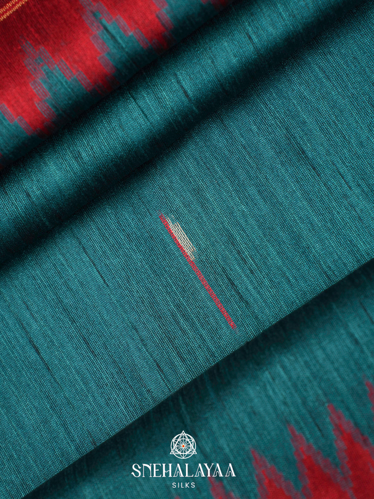 Peacock Blue Matka Tussar Saree
