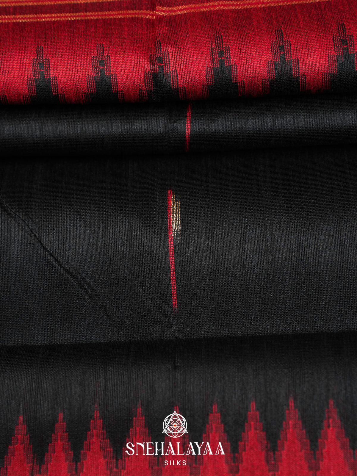 Black Matka Tussar Saree