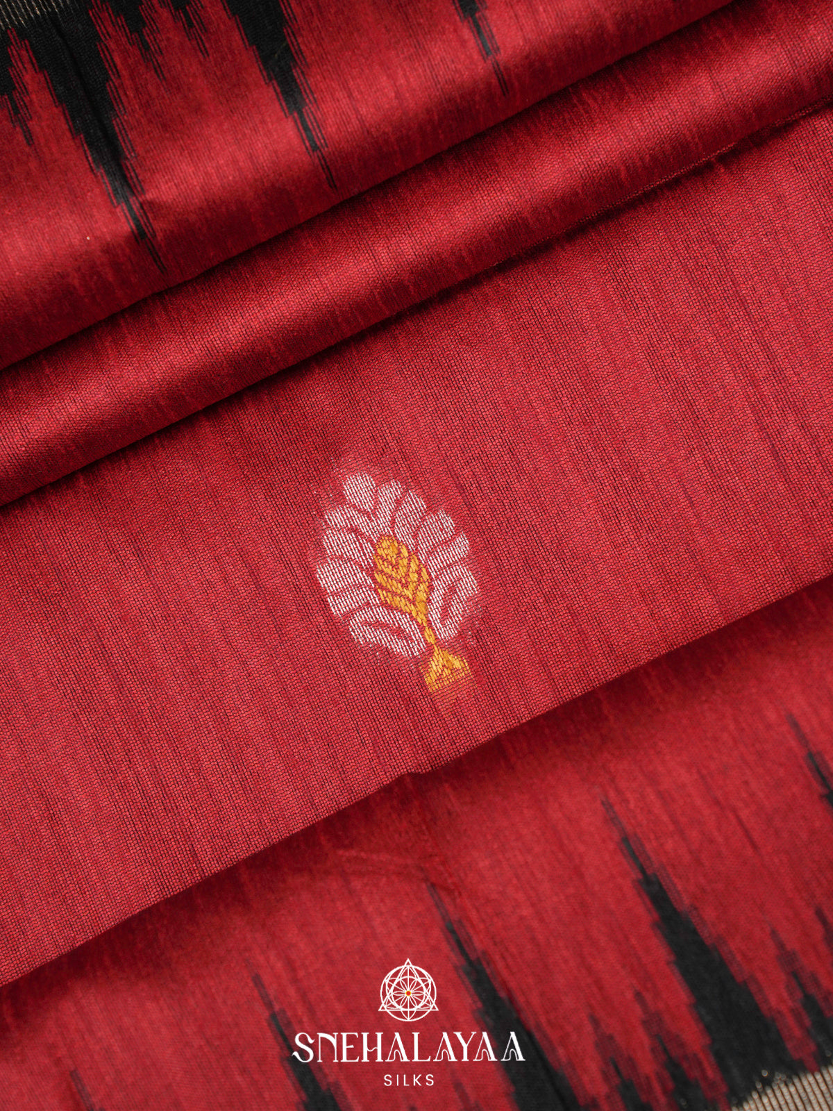 Crimson Red Matka Tussar Saree