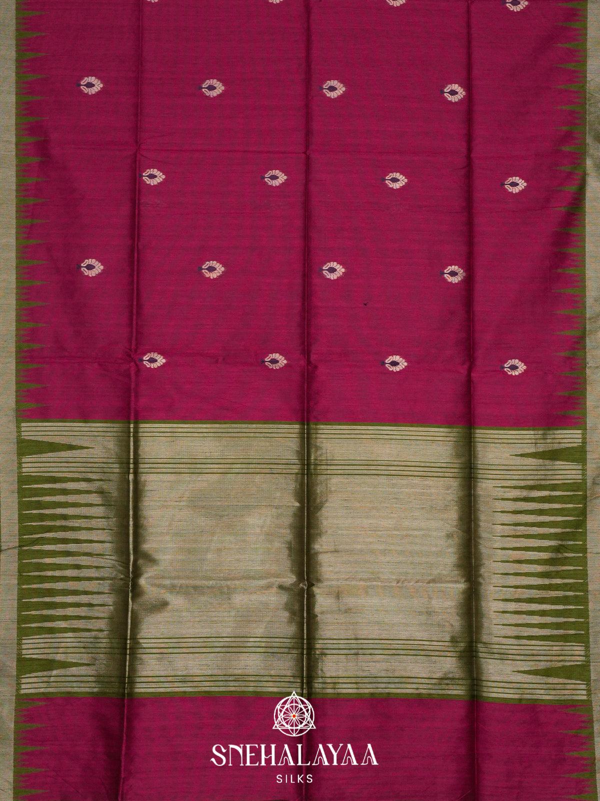 Magenta Matka Tussar Saree