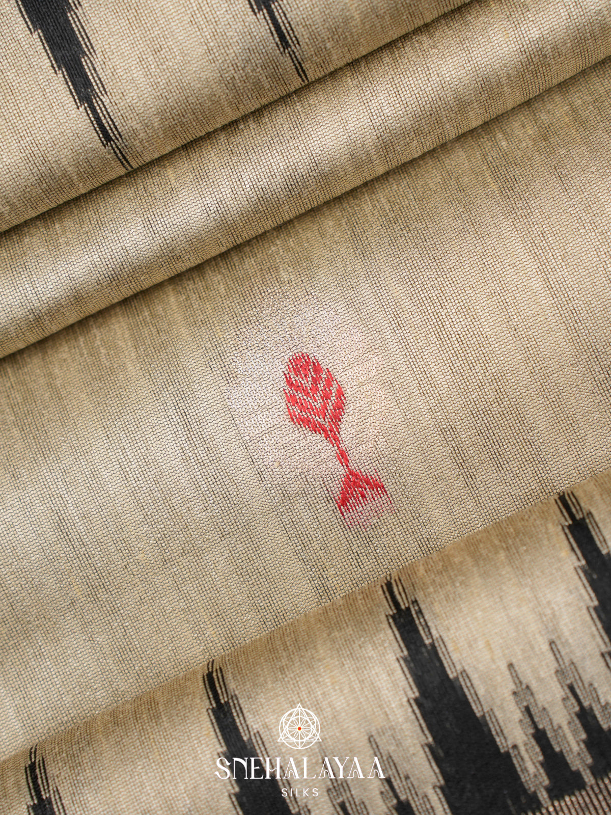 Ivory Matka Tussar Saree
