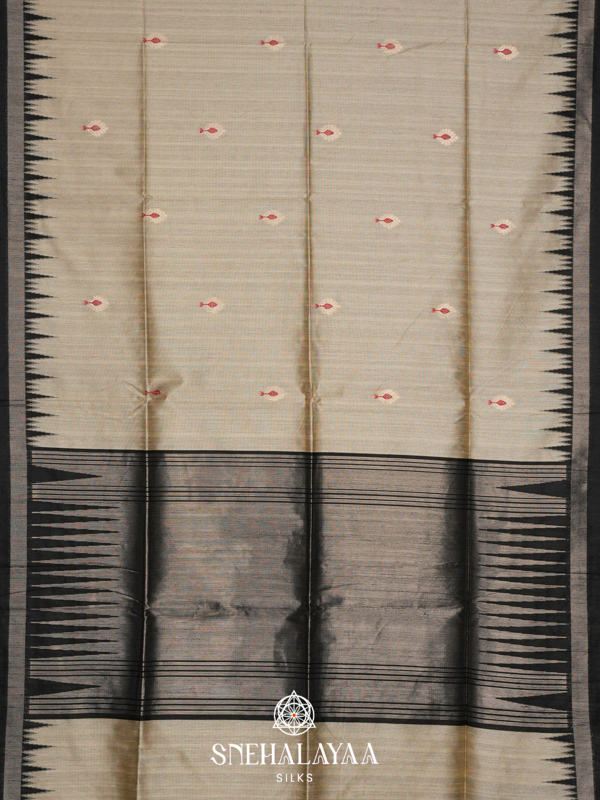Ivory Matka Tussar Saree