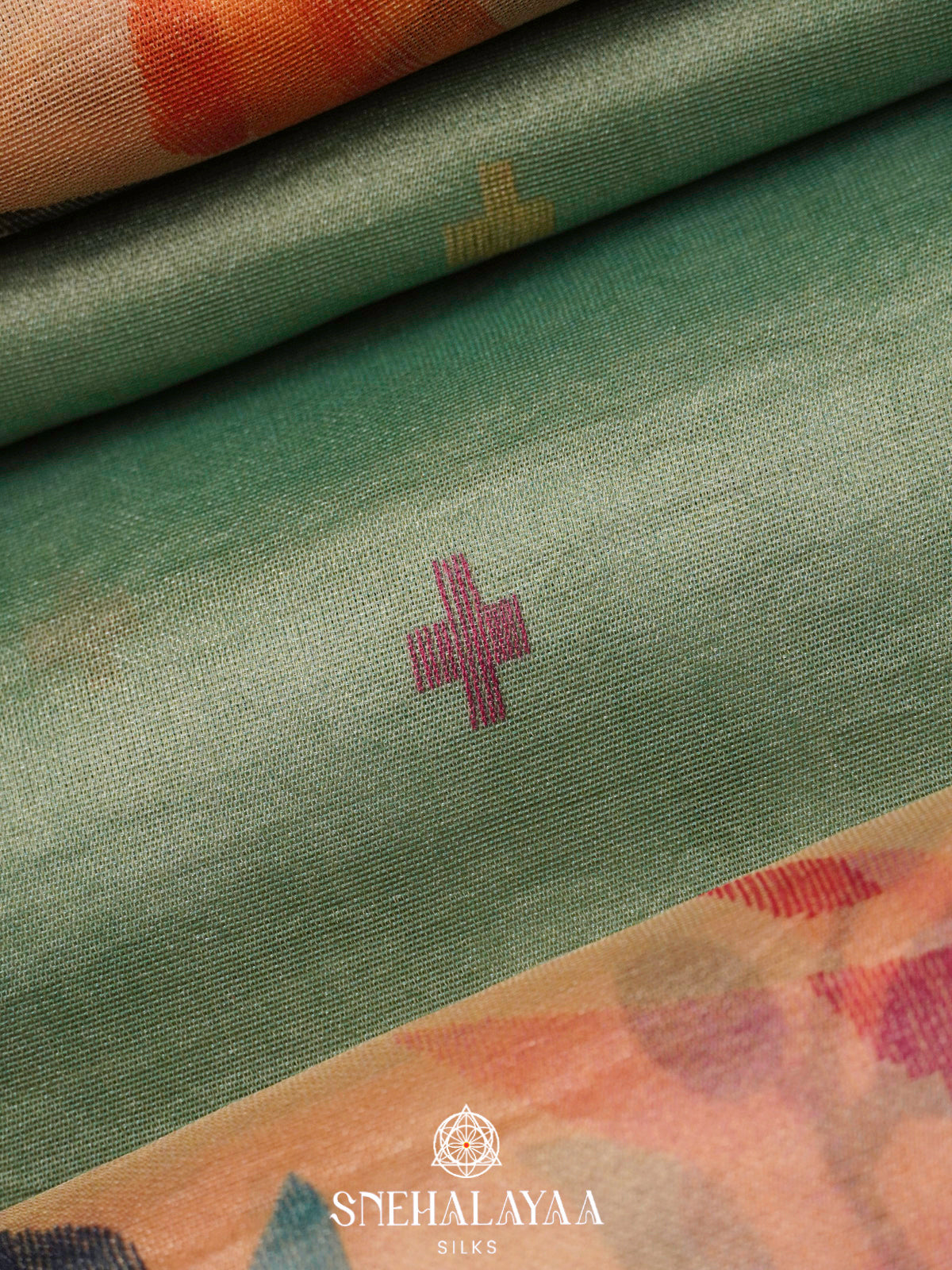 Mint Green Tussar Saree