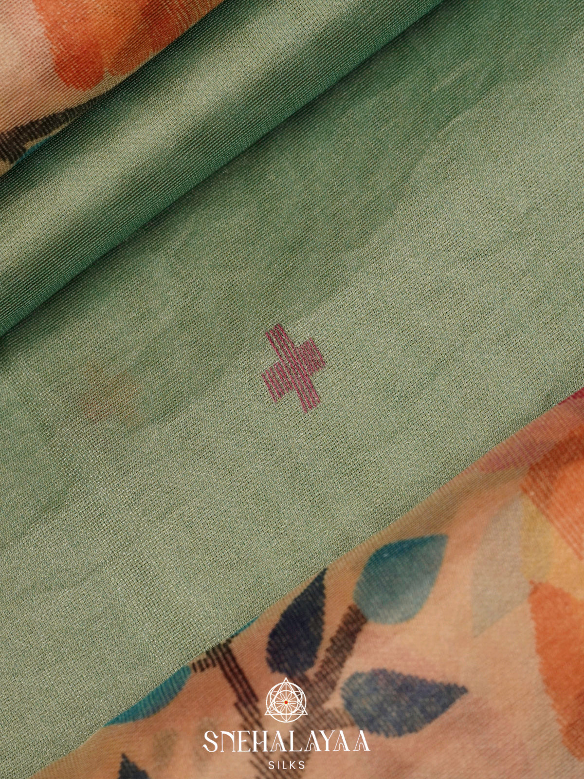 Pale Green Tussar Saree