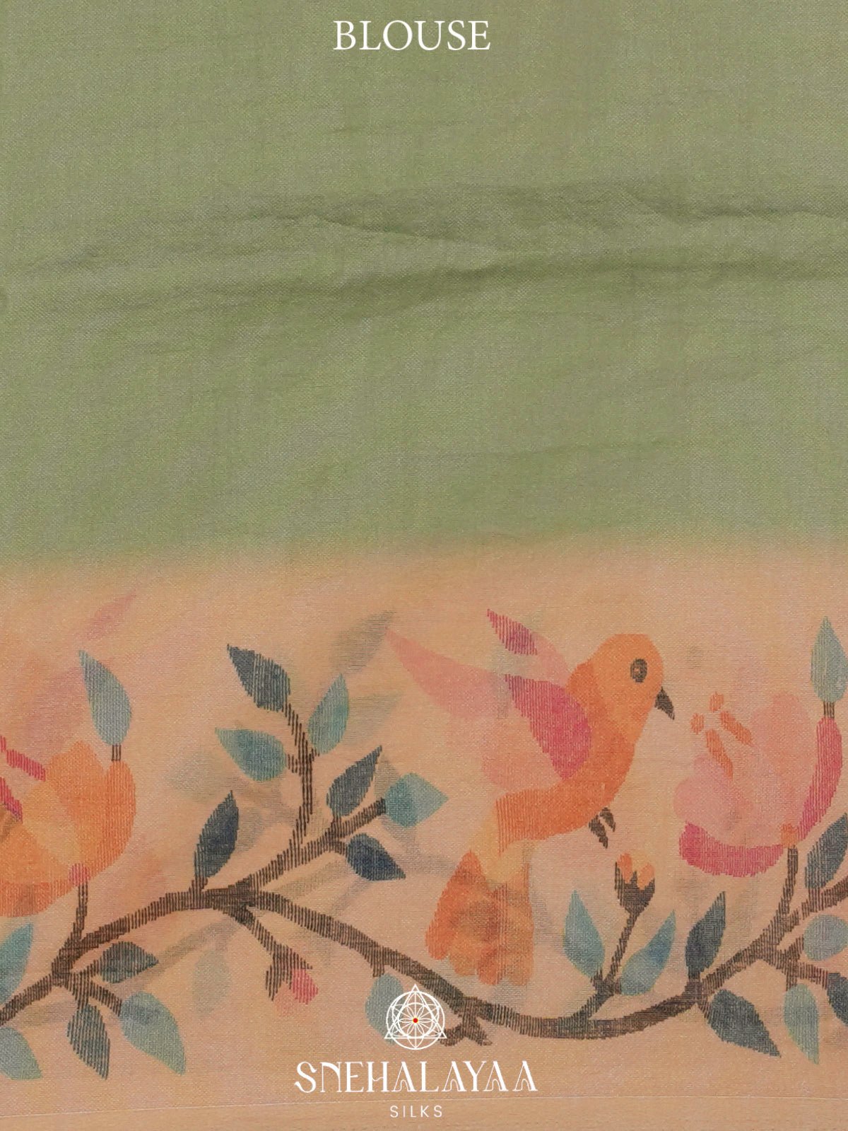 Pale Green Tussar Saree