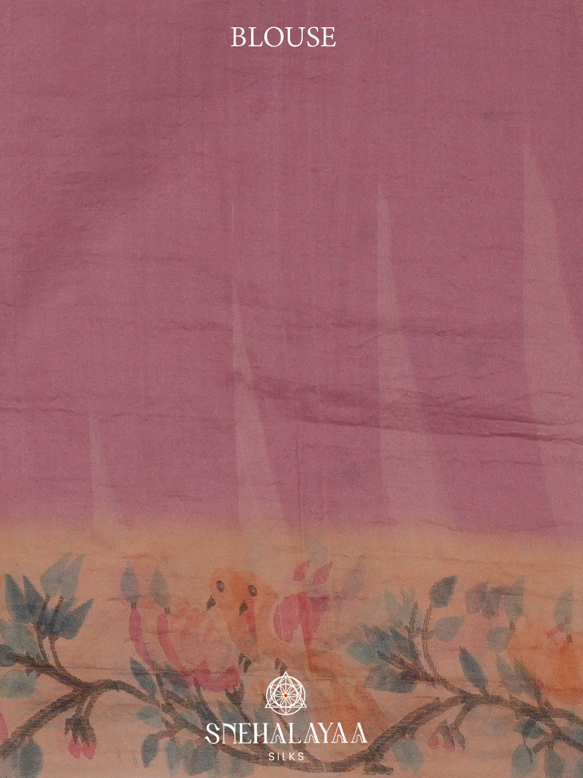 Mauve Pink Tussar Saree