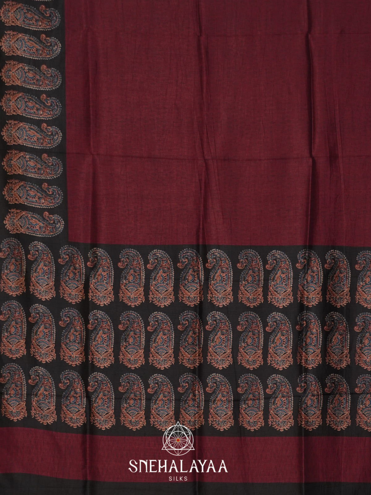 Maroon Dola Saree