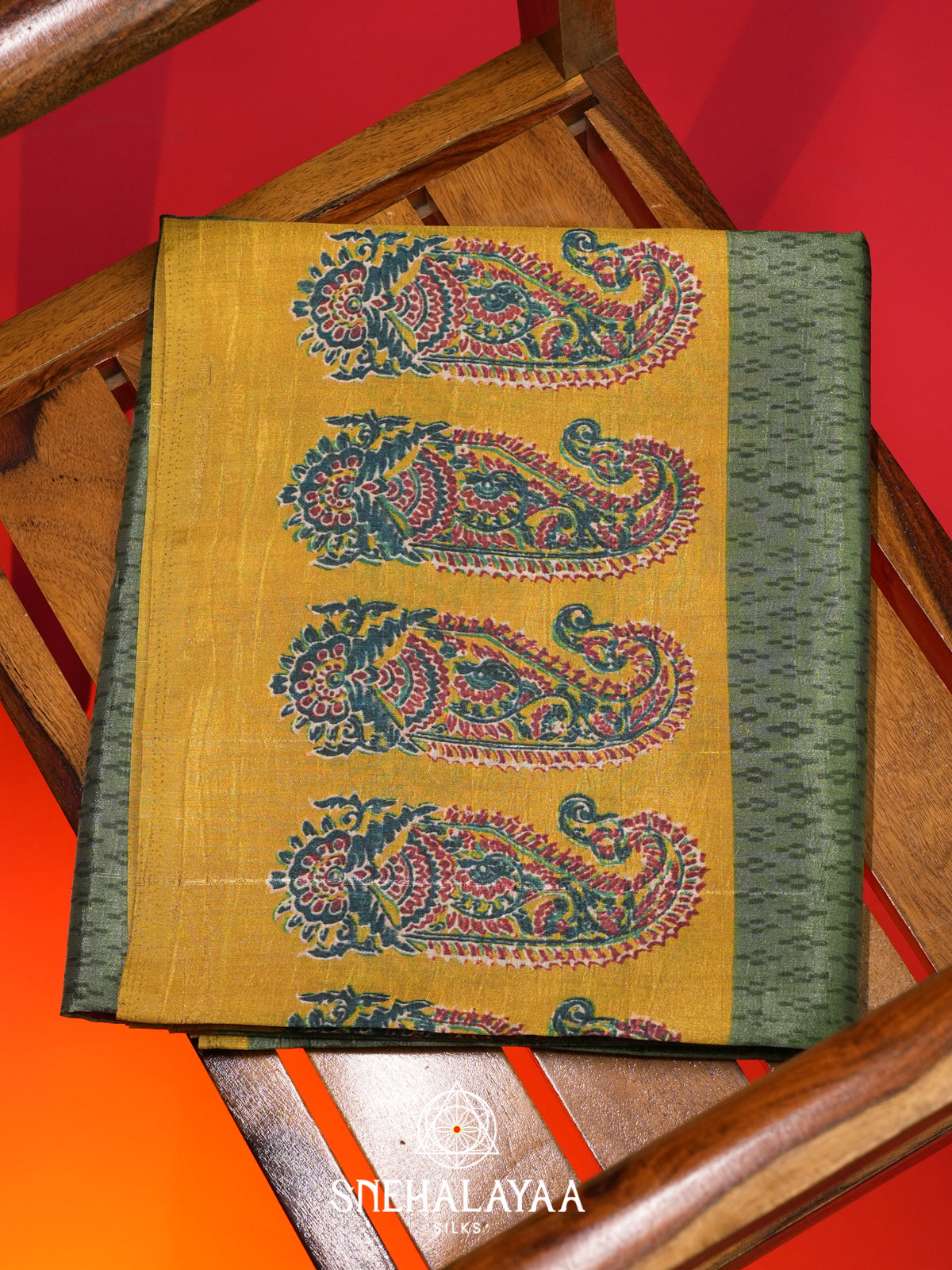 Sage Green Dola Saree