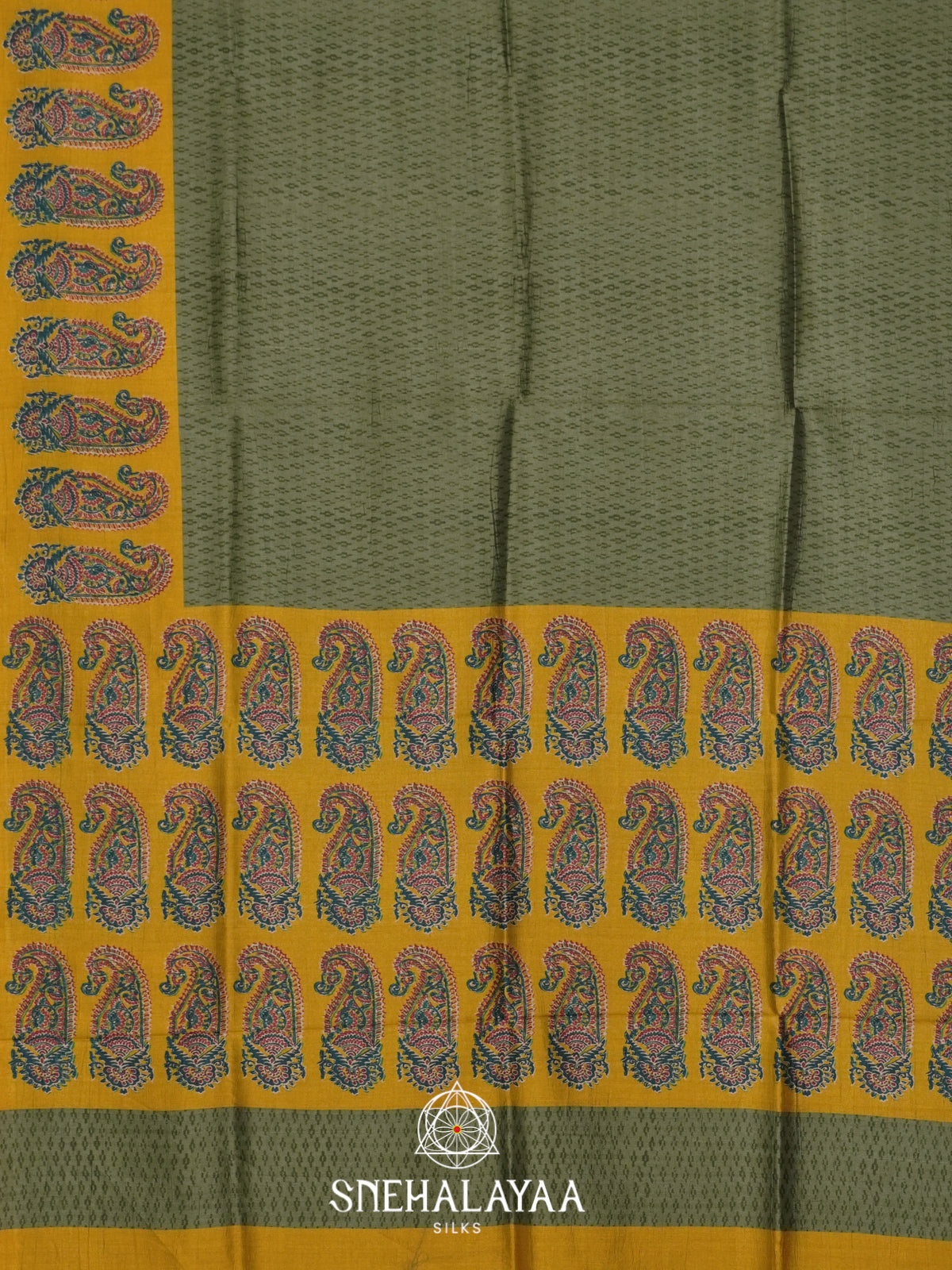 Sage Green Dola Saree