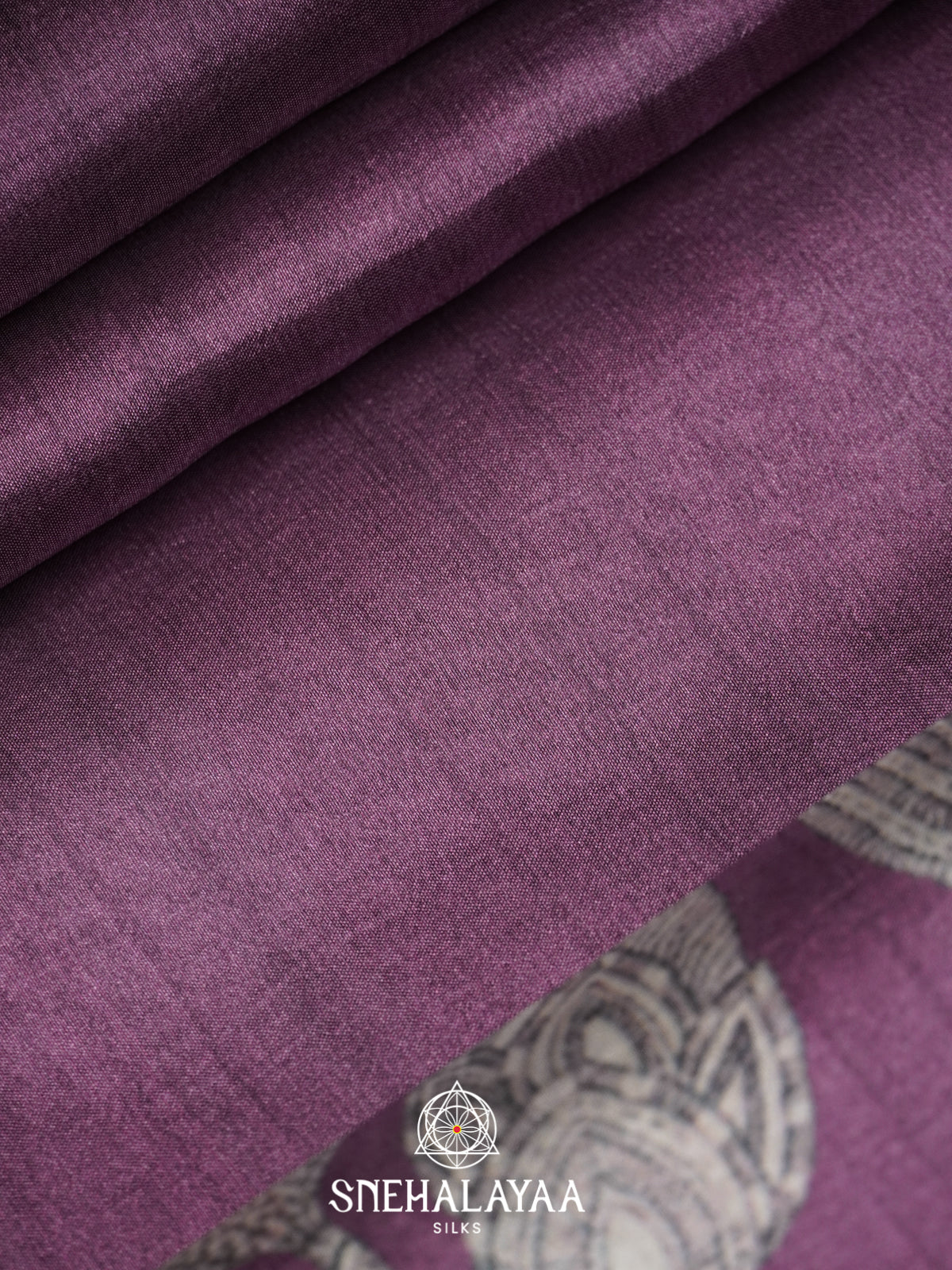 Dusty Purple Dola Saree