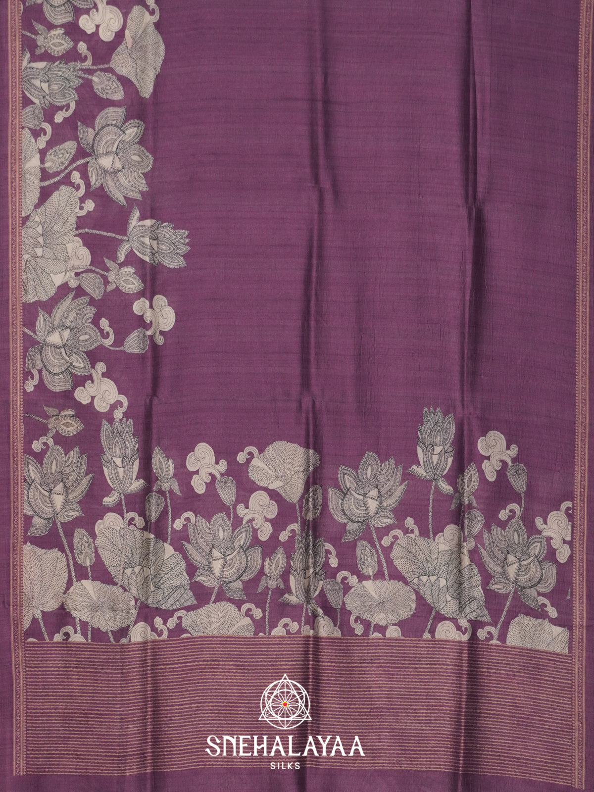 Dusty Purple Dola Saree