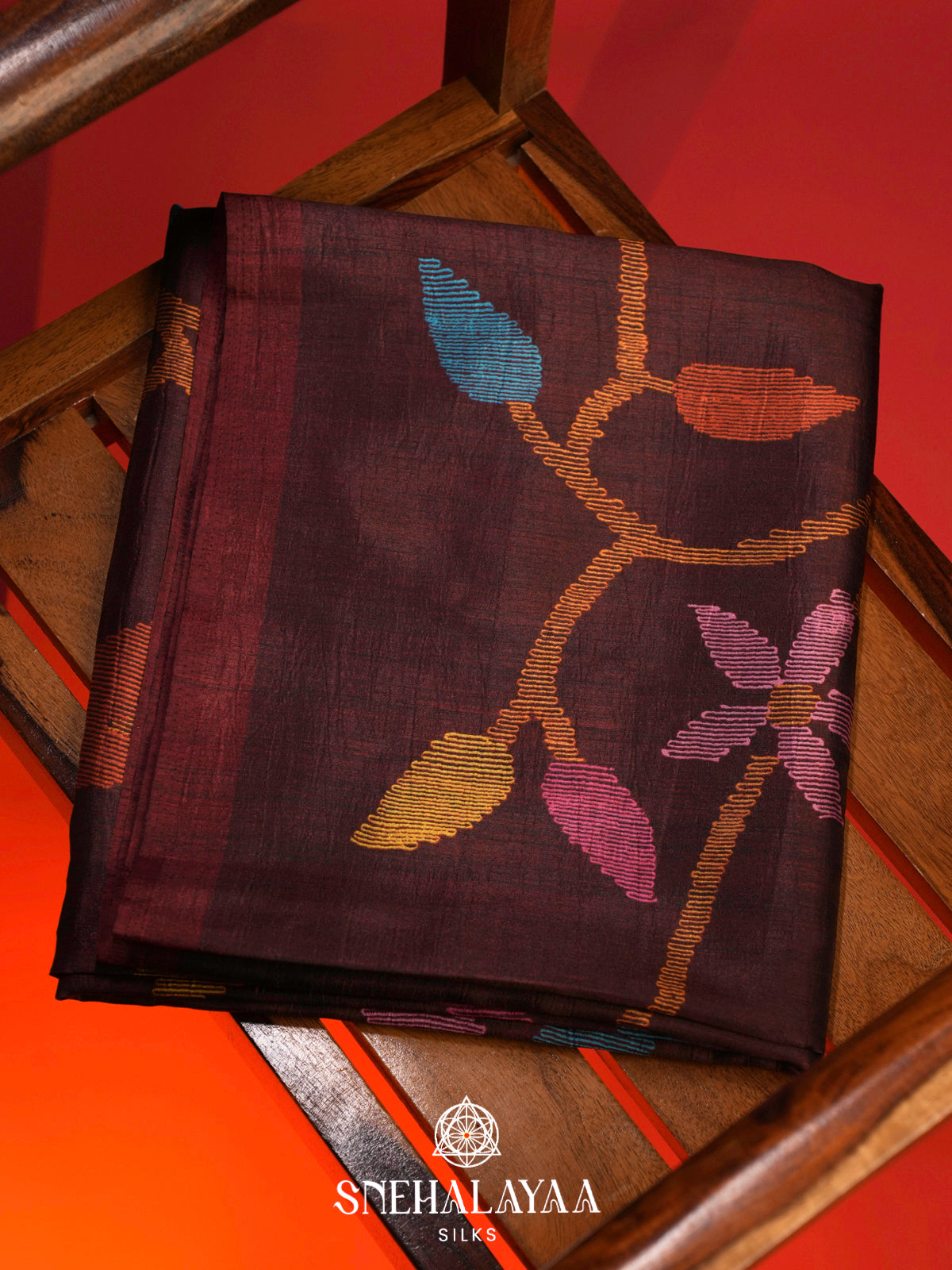 Brown Dola Saree