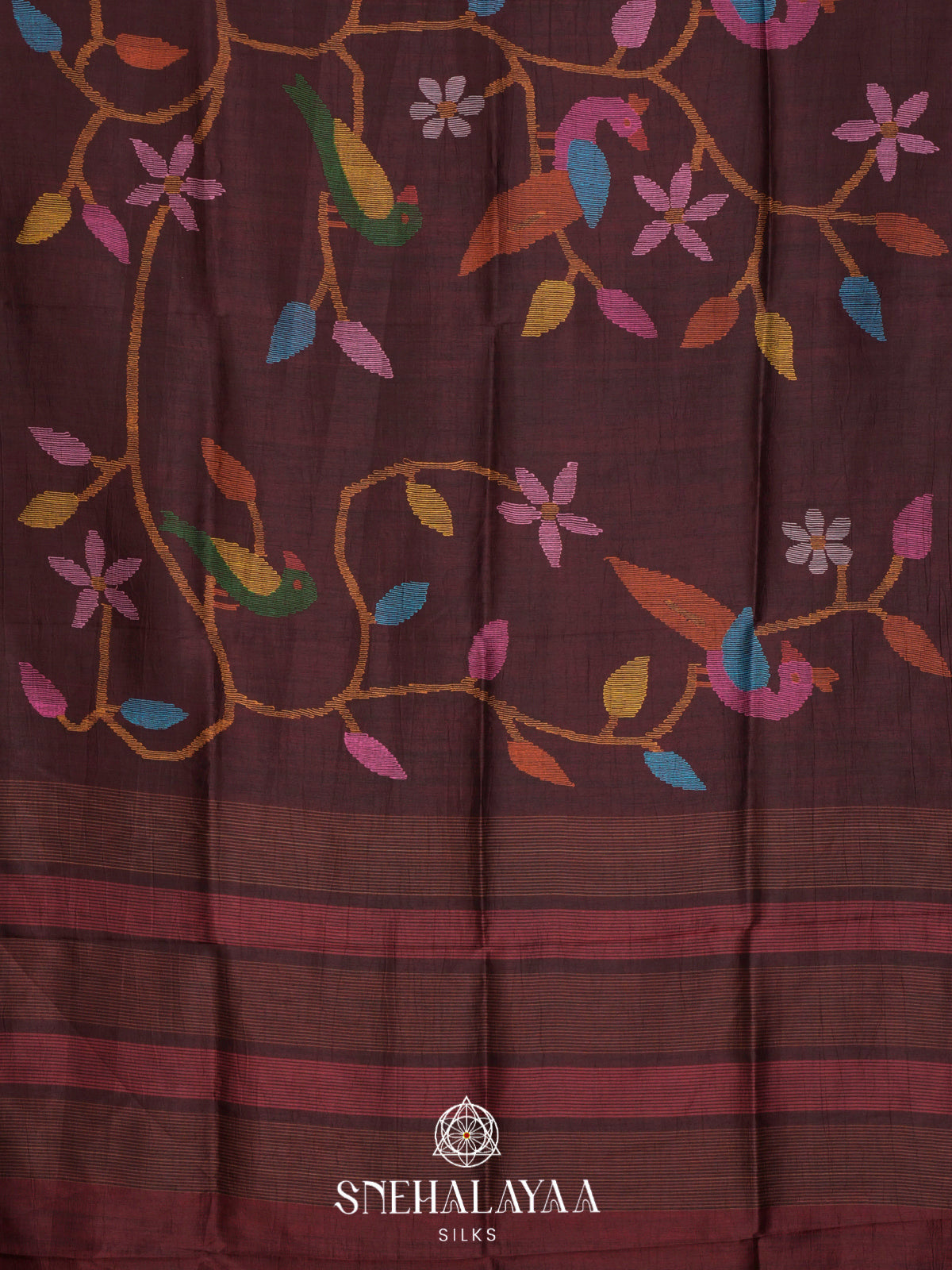 Brown Dola Saree